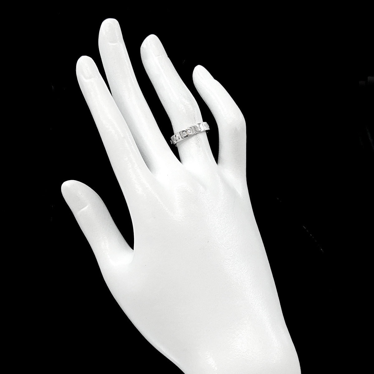 ICON Ring Diamond 18K WG White Gold 750 size11 5.25-5.5(US)