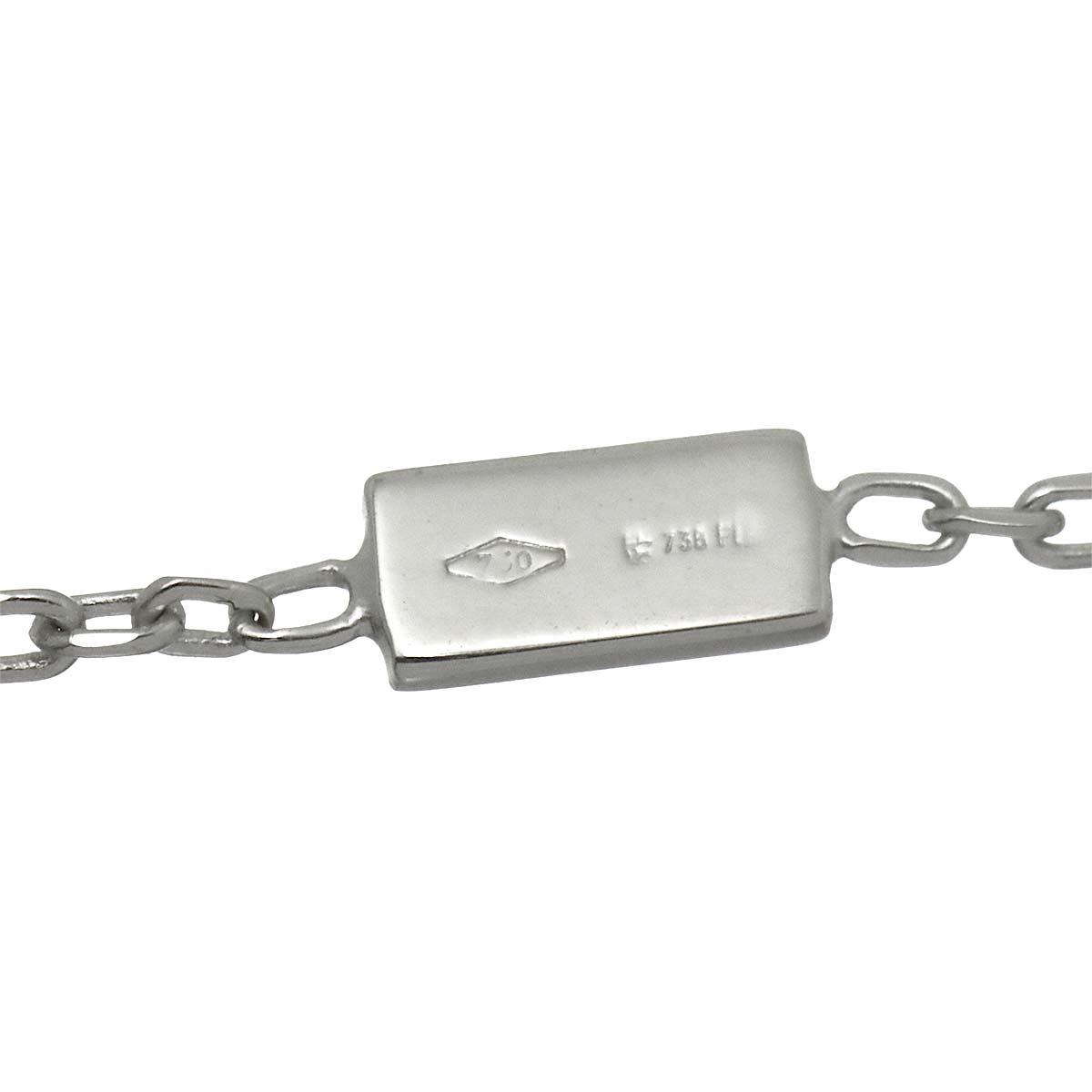 Separate Cross Diamond Necklace 18K White Gold 750