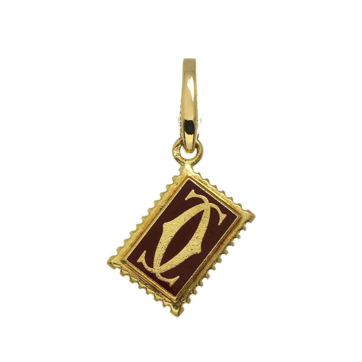 2C Enamel Pendant Top Charm 18K YG 750