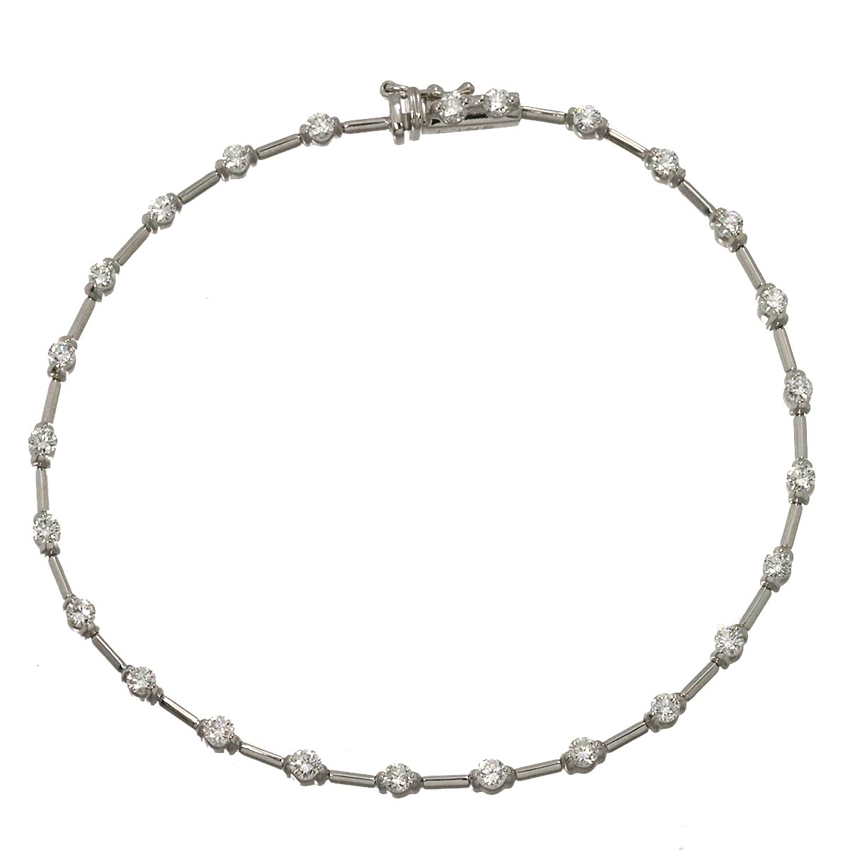 Diamond 1.25ct Bracelet 18K White Gold 750