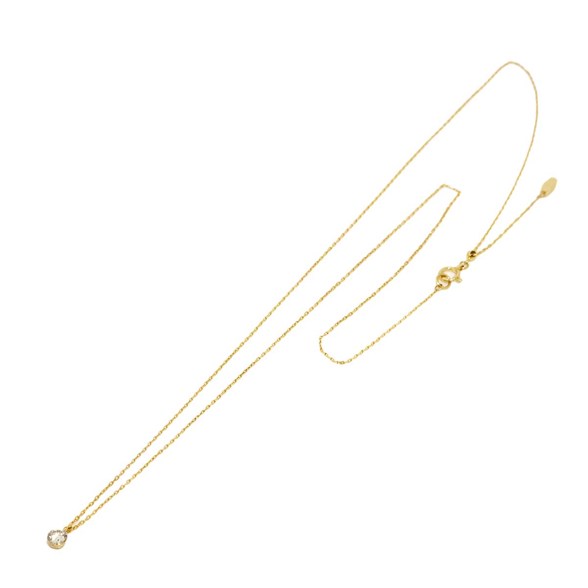 Diamond 0.20ct Necklace 18K YG Yellow Gold 750