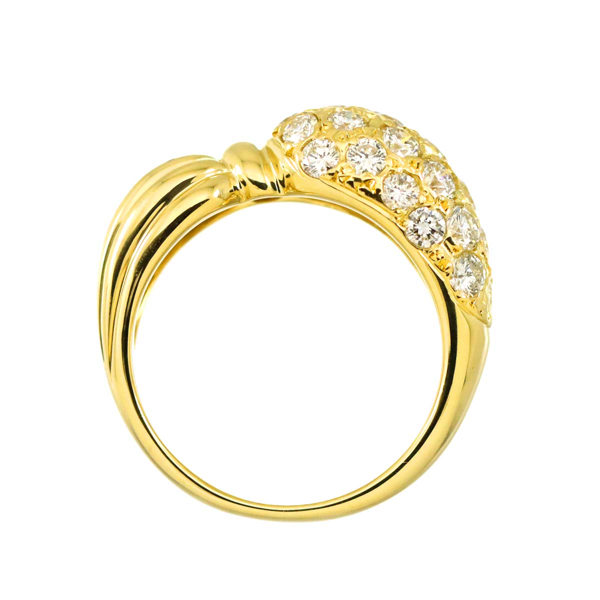 Diamond 1.56ct Ring 18K YG Yellow Gold 750 5.75-6(US)