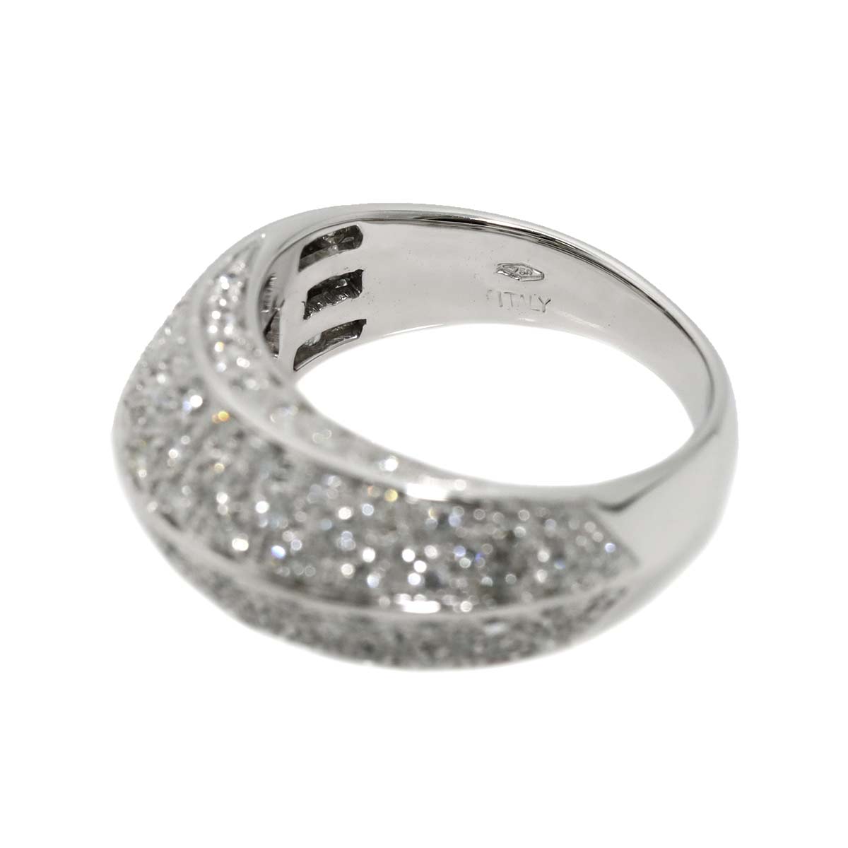 Diamond 0.86ct Ring 18K K18 WG White Gold size5.75-6(US)