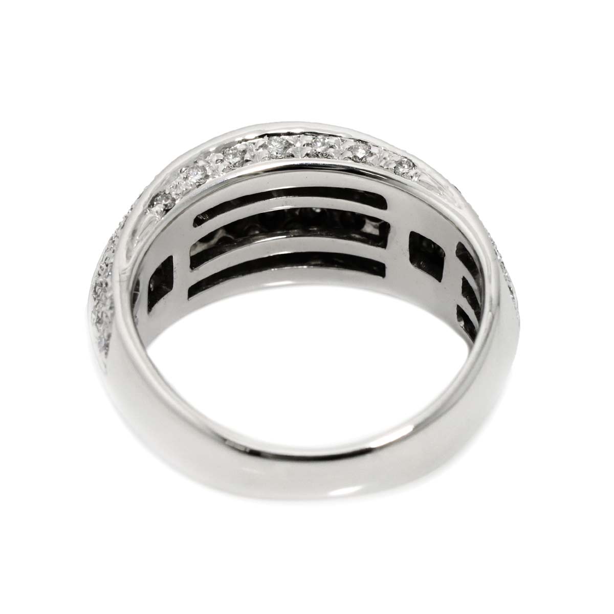 Diamond 0.86ct Ring 18K K18 WG White Gold size5.75-6(US)