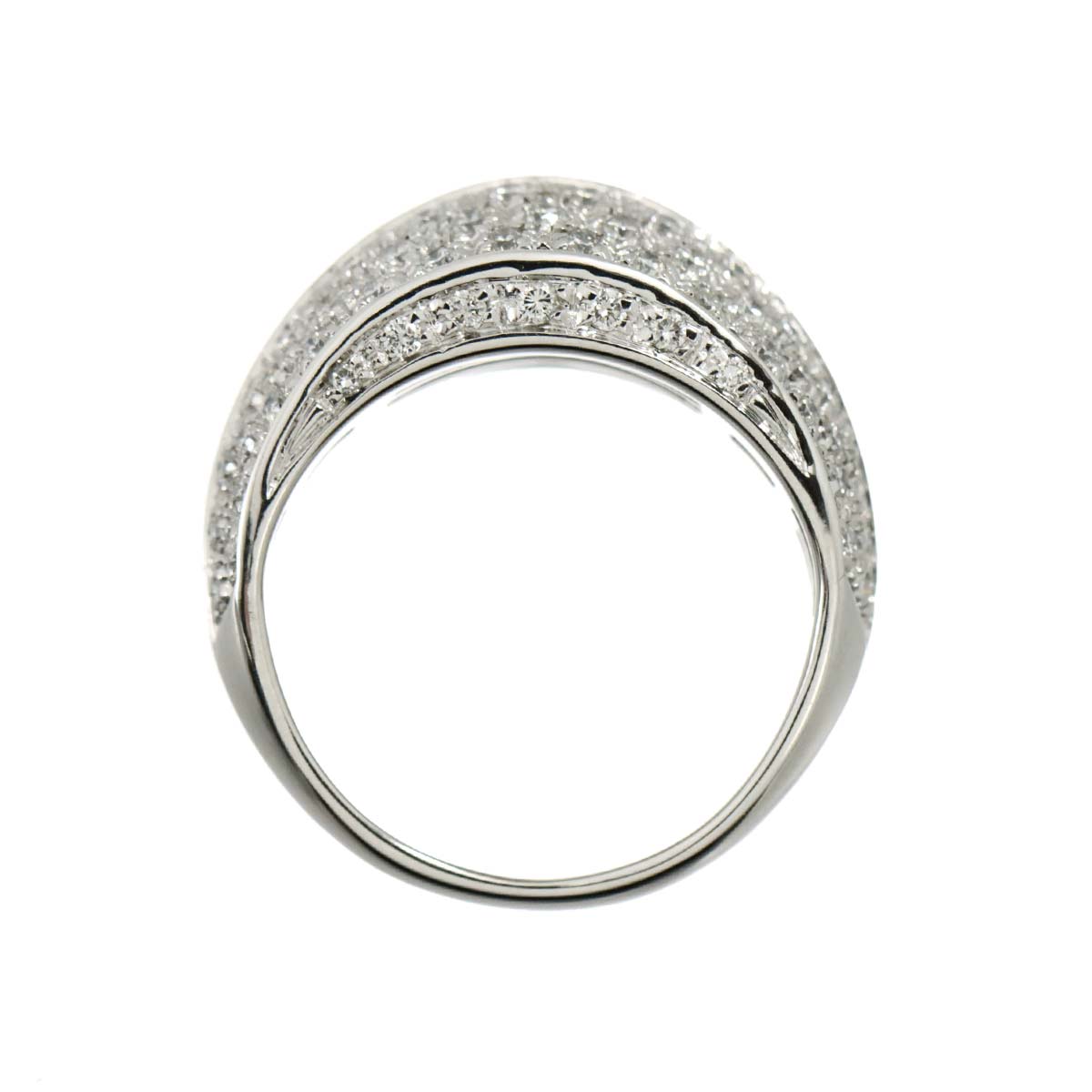 Diamond 0.86ct Ring 18K K18 WG White Gold size5.75-6(US)