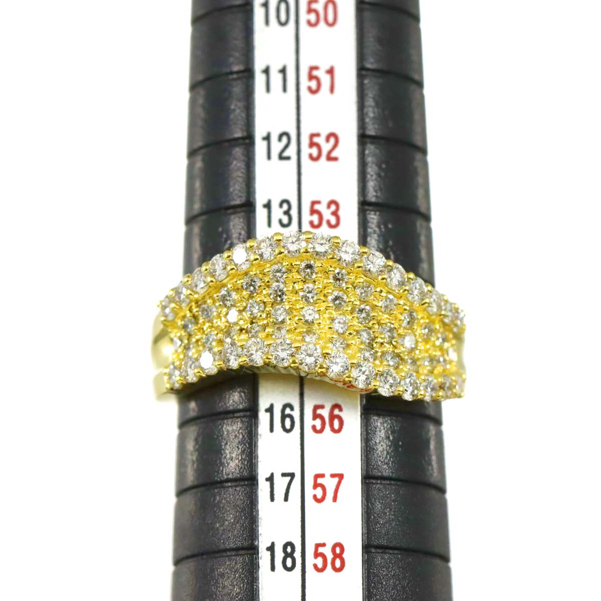 Diamond 1.00ct Ring 18K YG 750 size7.25(US)