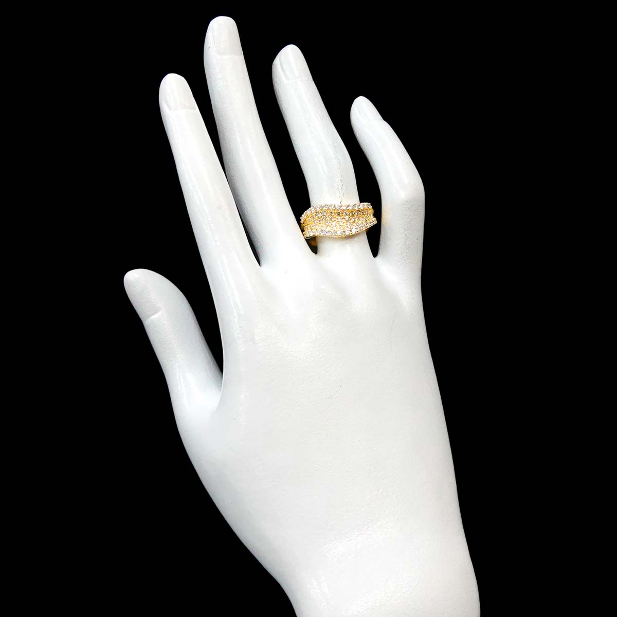Diamond 1.00ct Ring 18K YG 750 size7.25(US)