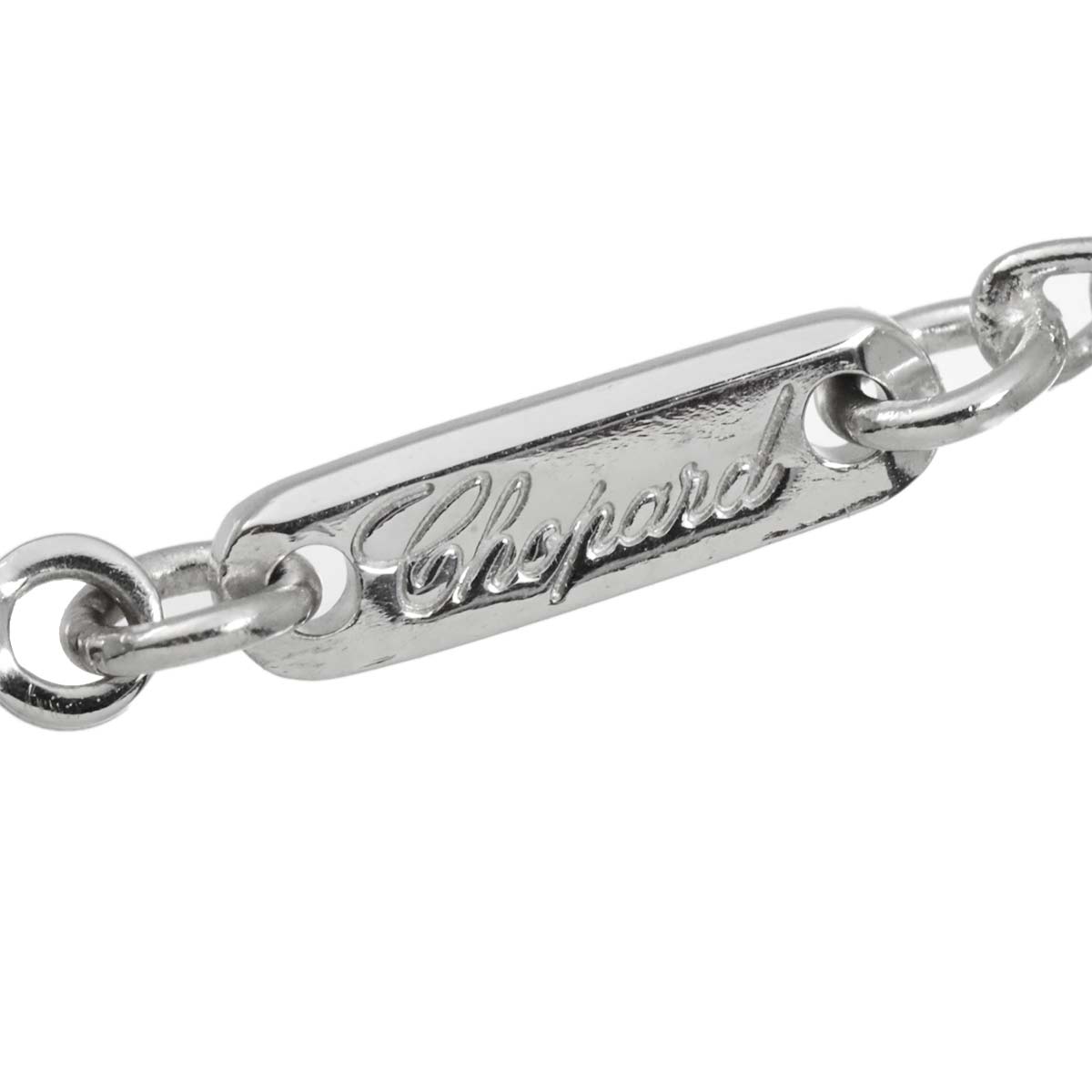 Happy Diamond Heart Necklace 18K White Gold 750
