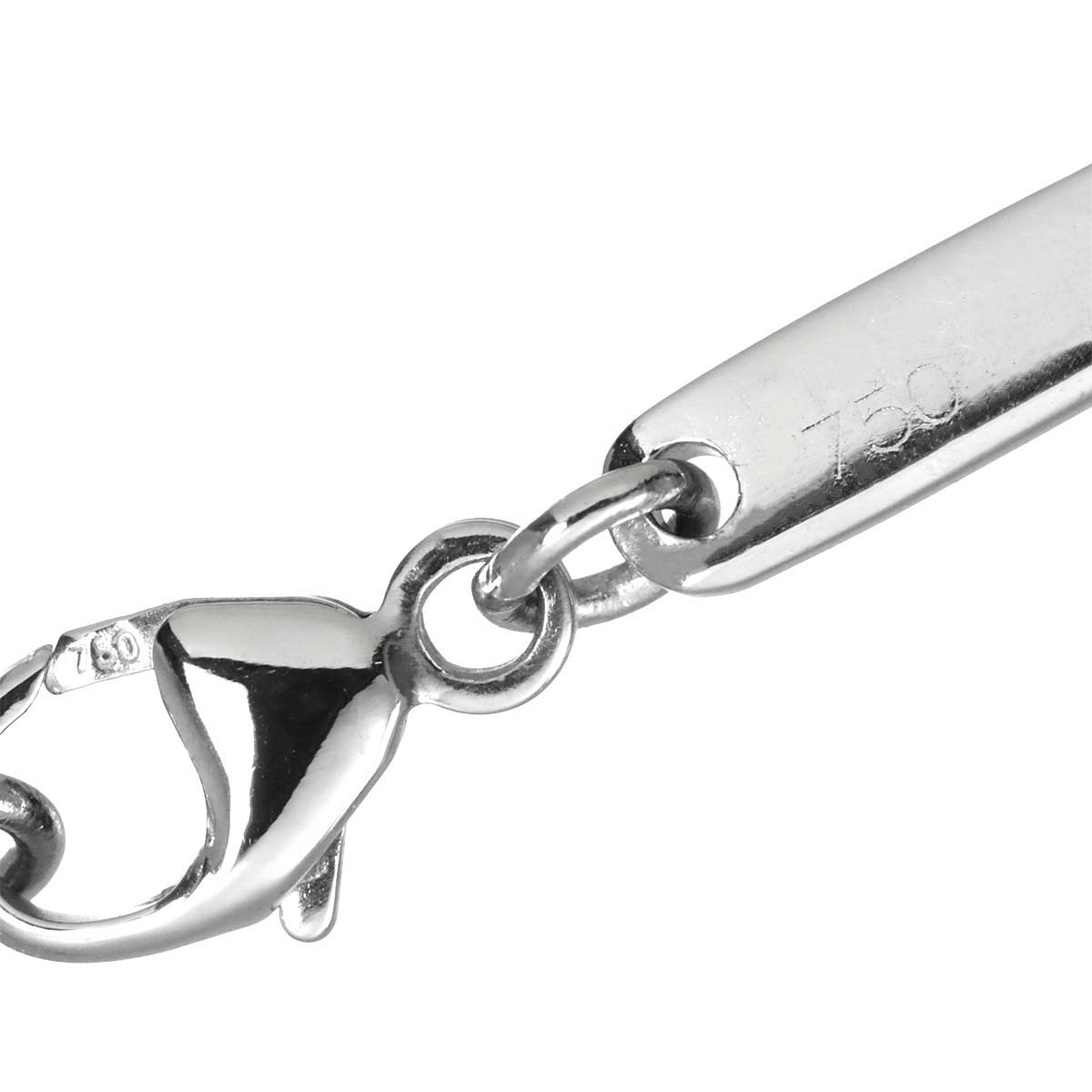Happy Diamond Heart Necklace 18K White Gold 750