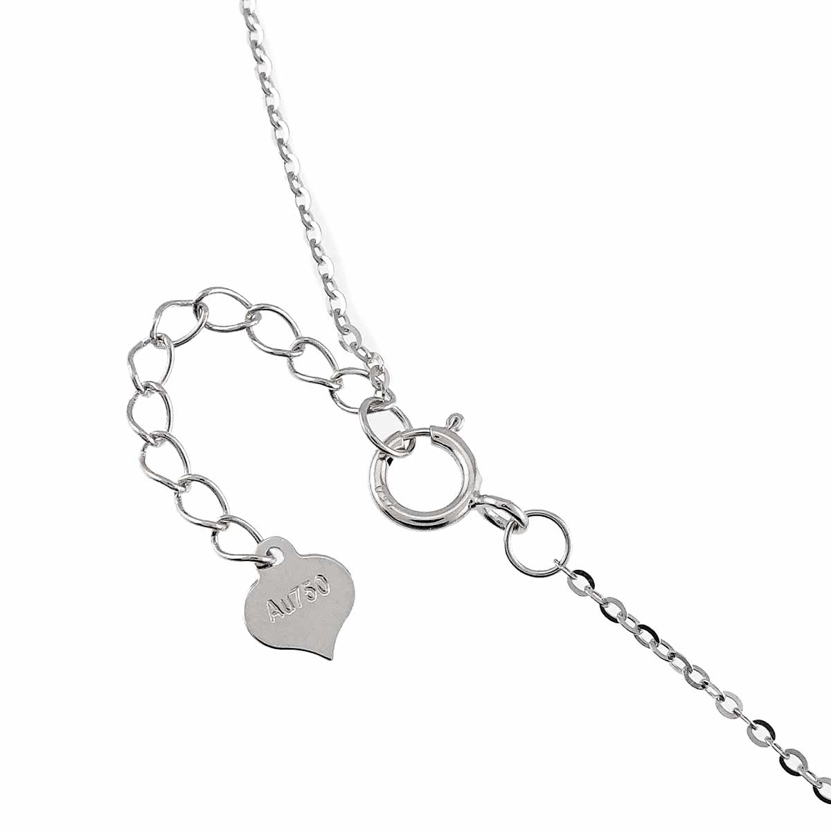 Diamond 0.61ct Necklace 18K WG White Gold 750