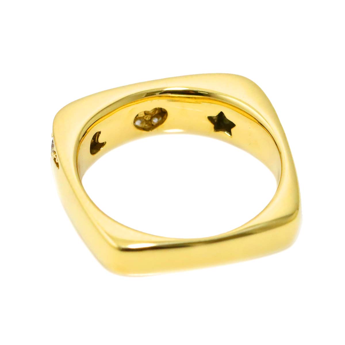 Diamond 0.75ct Ring 18K YG Yellow Gold 750 6(US)