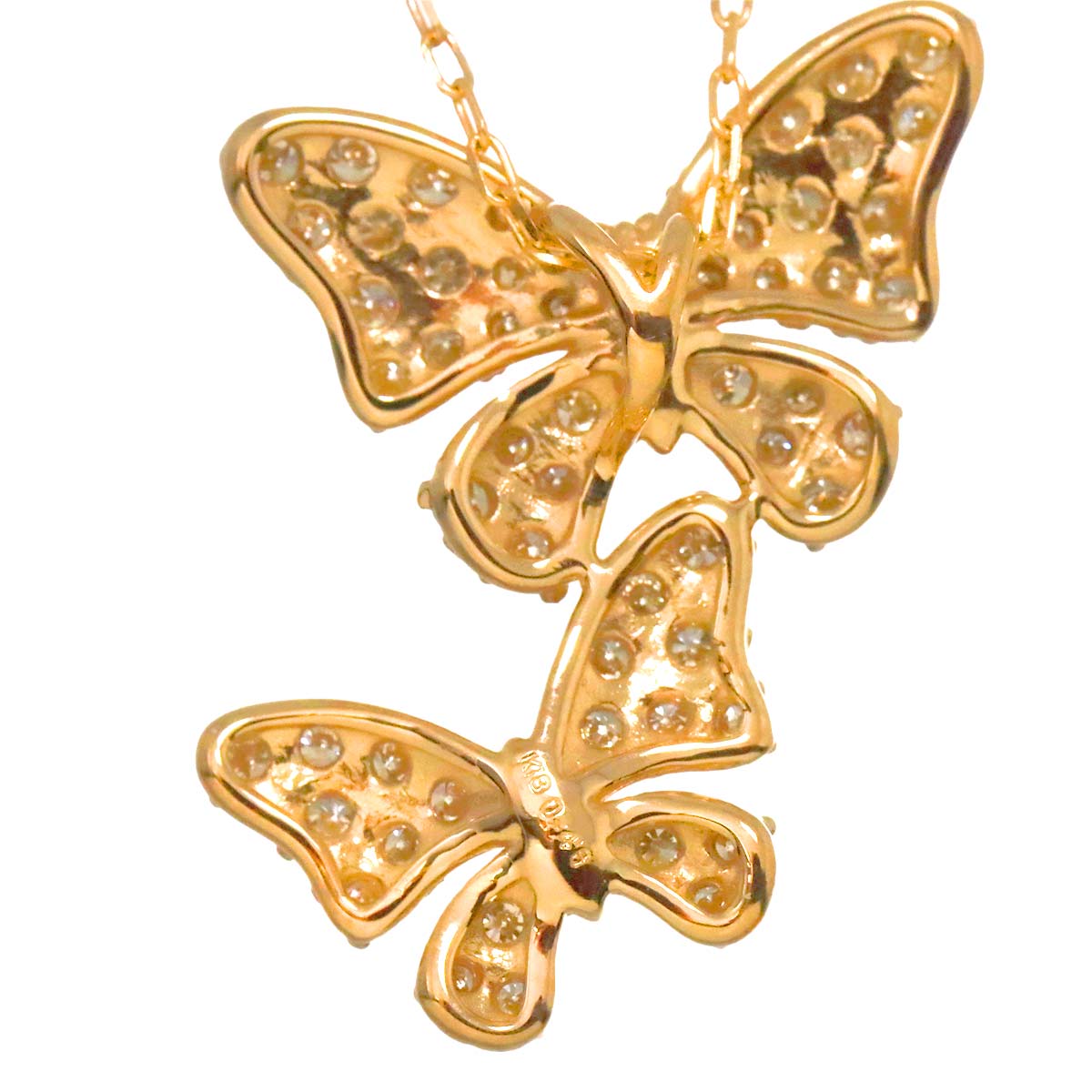 Diamond 0.46ct Necklace 18K K18 PG Pink Gold