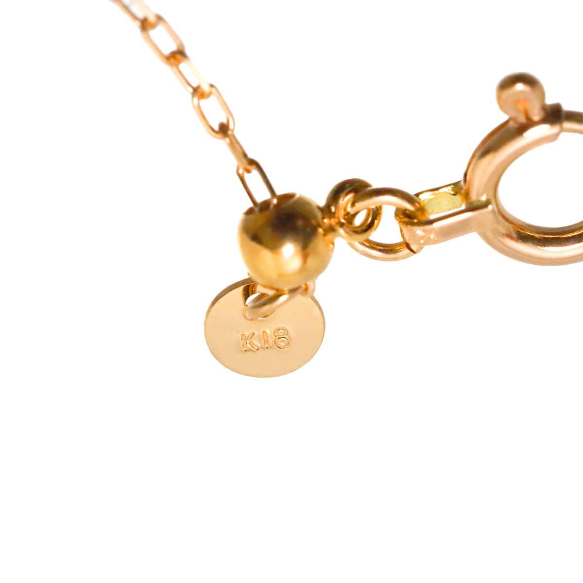 Diamond 0.46ct Necklace 18K K18 PG Pink Gold