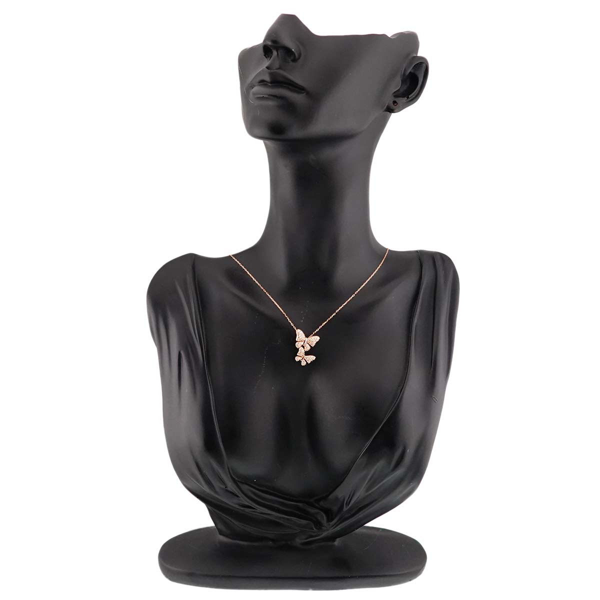 Diamond 0.46ct Necklace 18K K18 PG Pink Gold