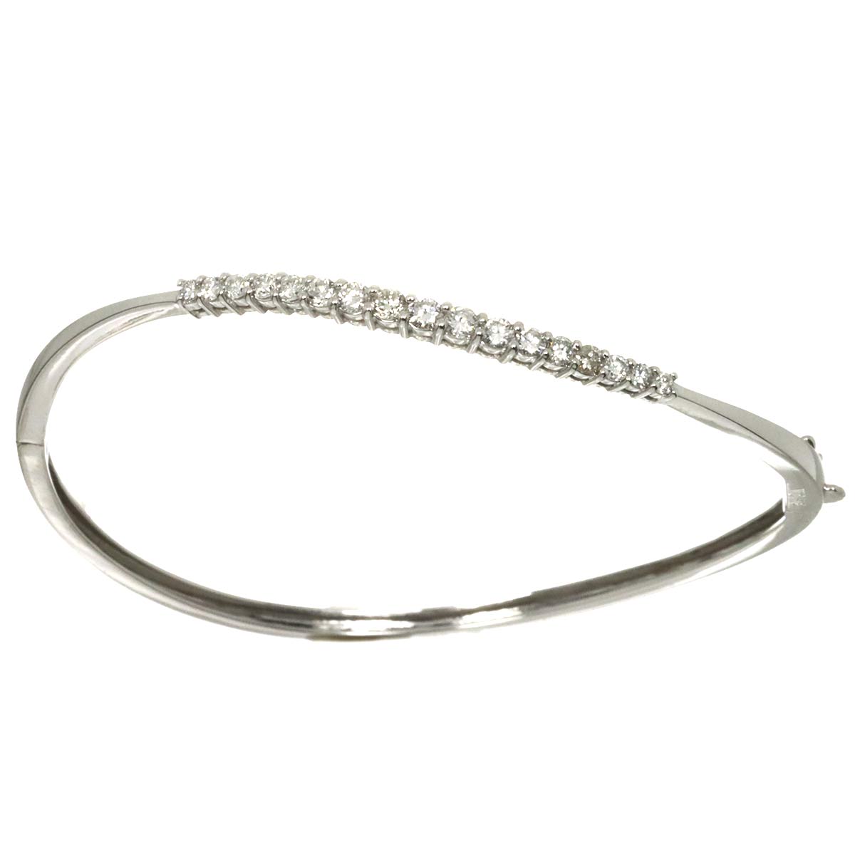 Diamond 0.74ct Bracelet 18K K18 WG White Gold 750