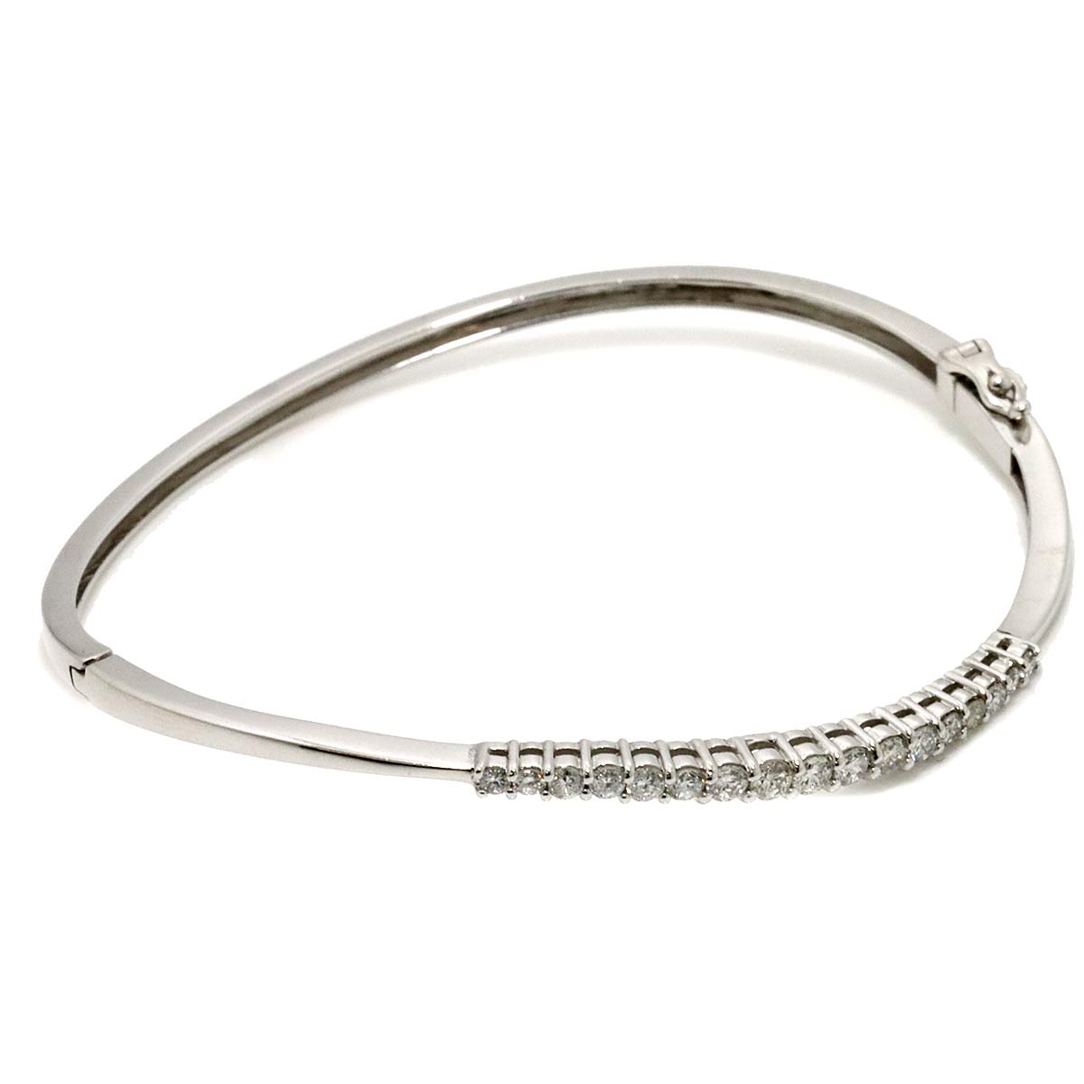 Diamond 0.74ct Bracelet 18K K18 WG White Gold 750