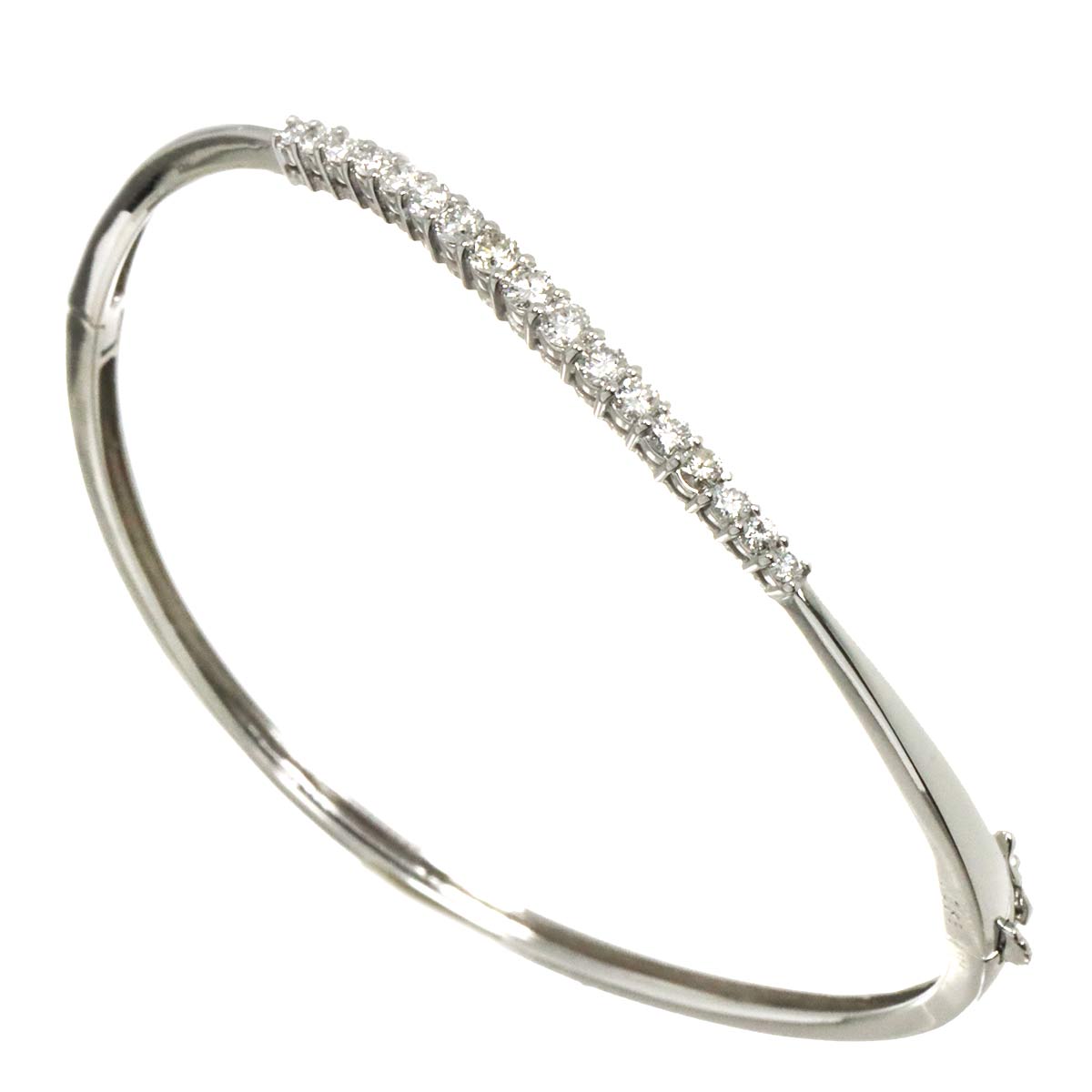 Diamond 0.74ct Bracelet 18K K18 WG White Gold 750