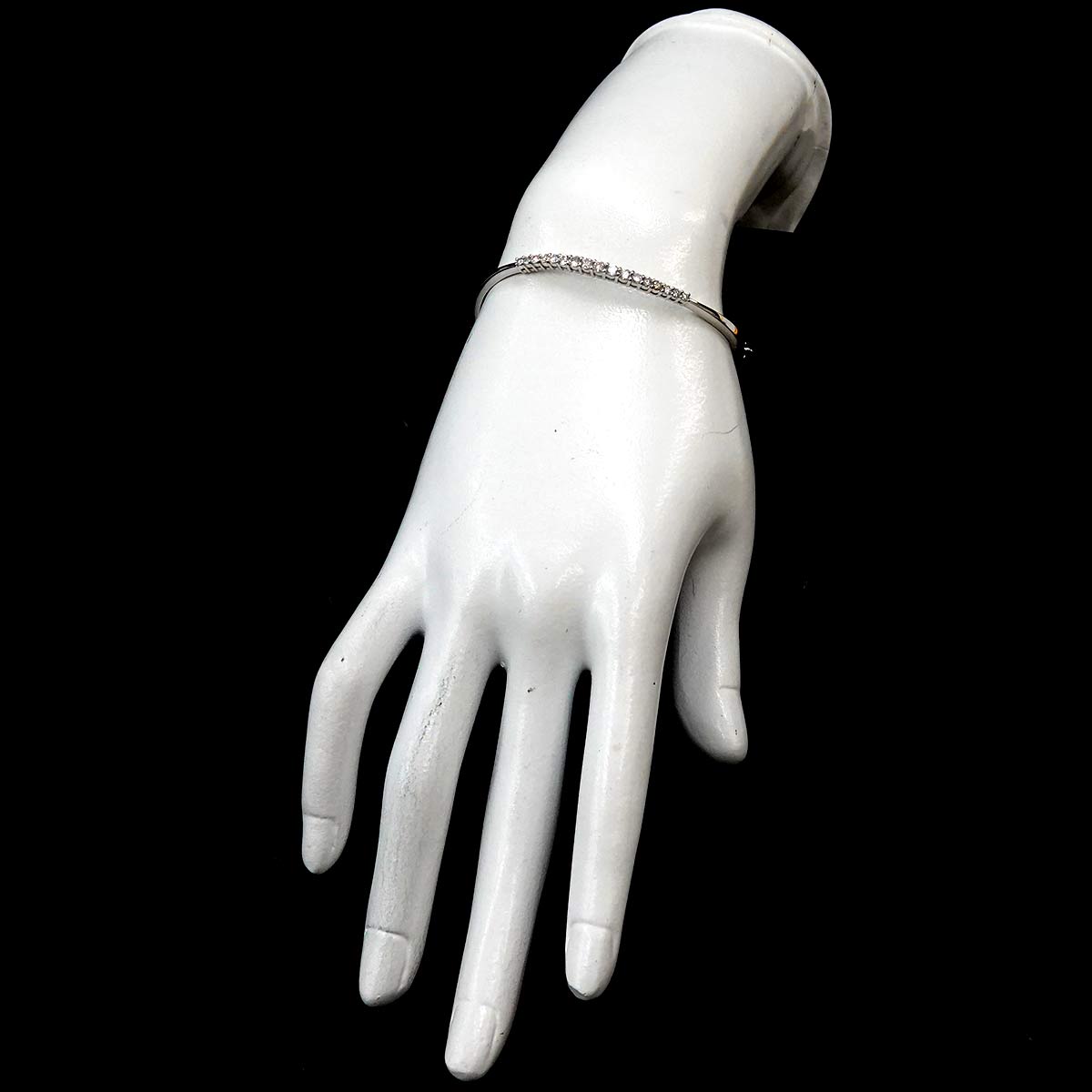 Diamond 0.74ct Bracelet 18K K18 WG White Gold 750