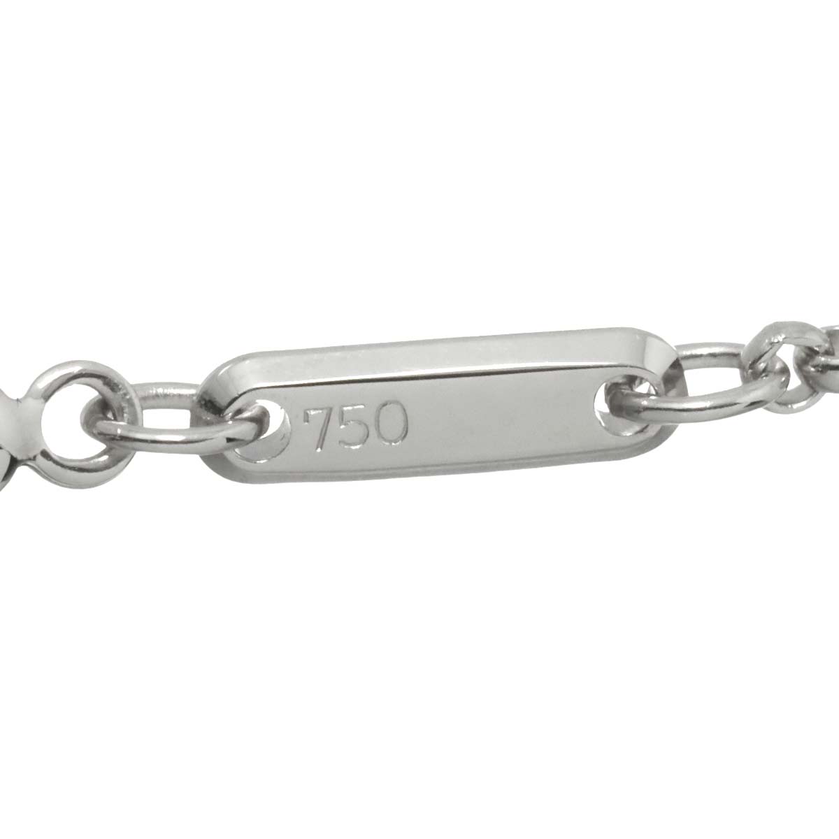 Happy Diamond Heart Necklace 18K White Gold 750