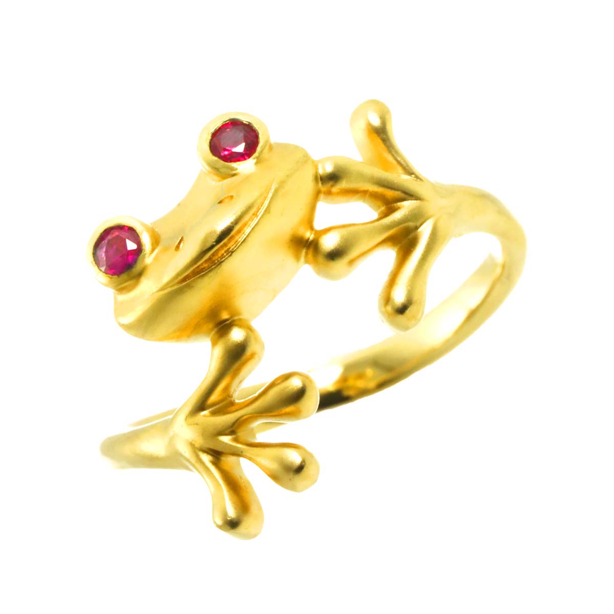 Ruby 0.08ct Ring 18K Yellow Gold 750 5.5-5.75(US)