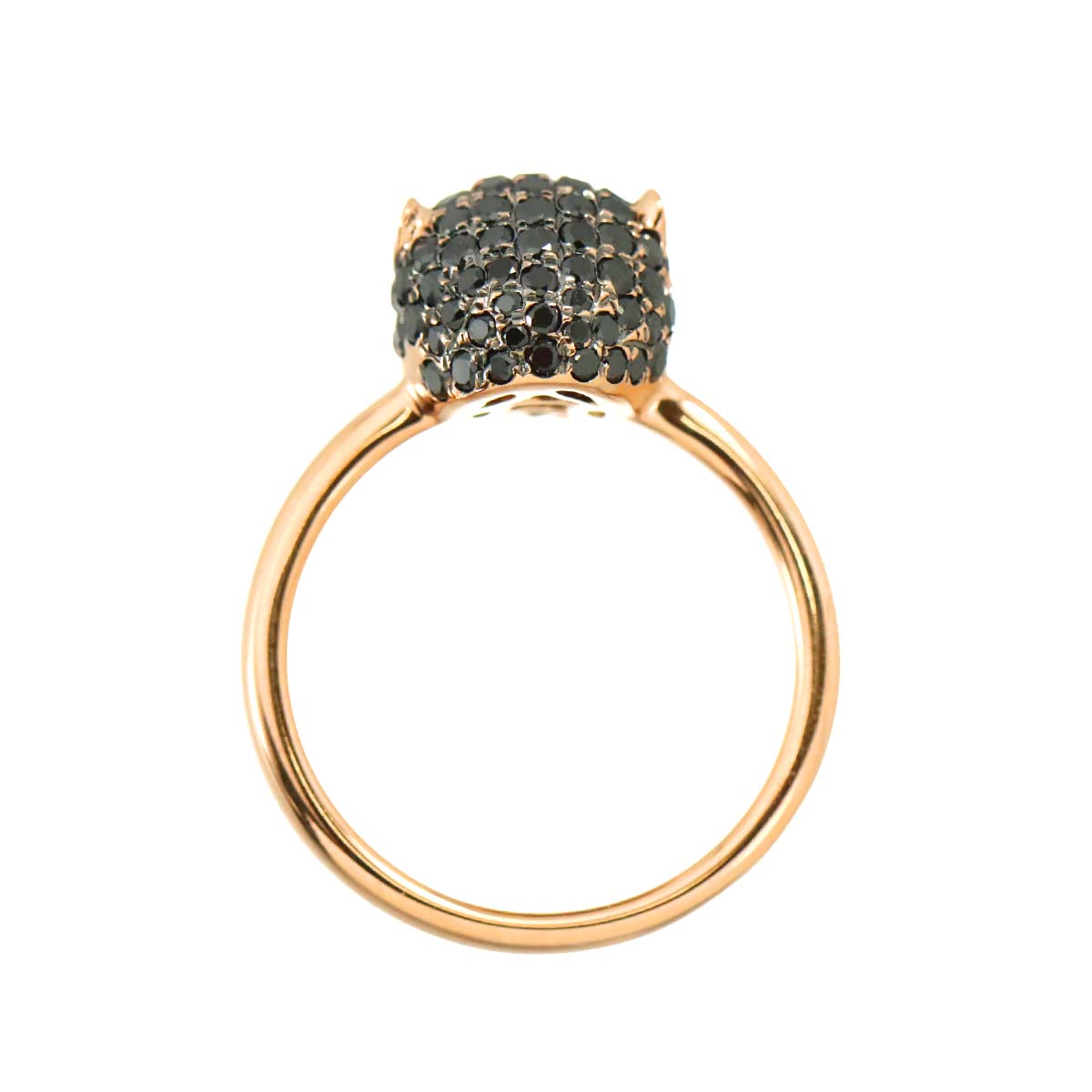 BlackDiamond 1.13ct Emerald 0.04ct Ring 14K PG 585 Size6-6.25(US)