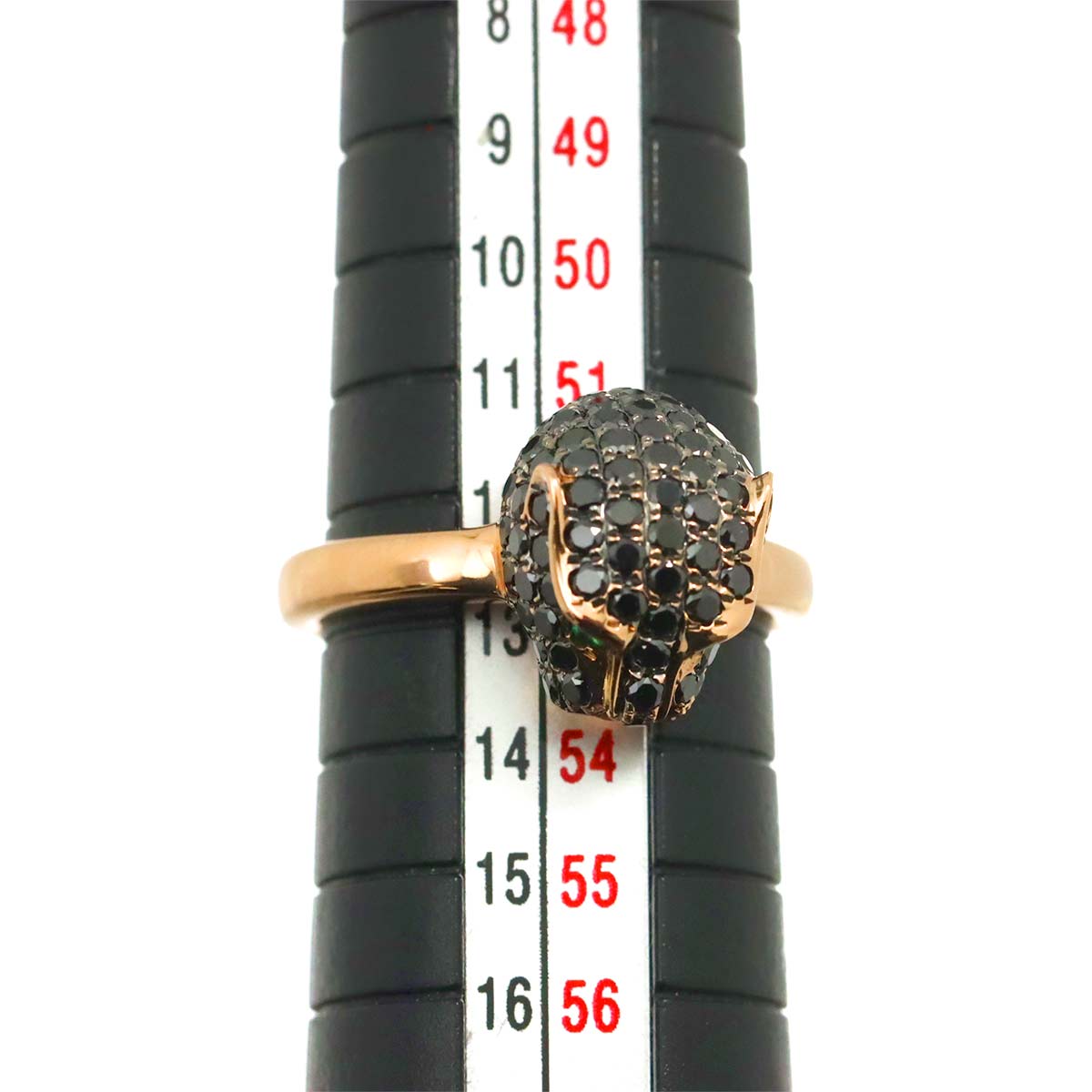 BlackDiamond 1.13ct Emerald 0.04ct Ring 14K PG 585 Size6-6.25(US)