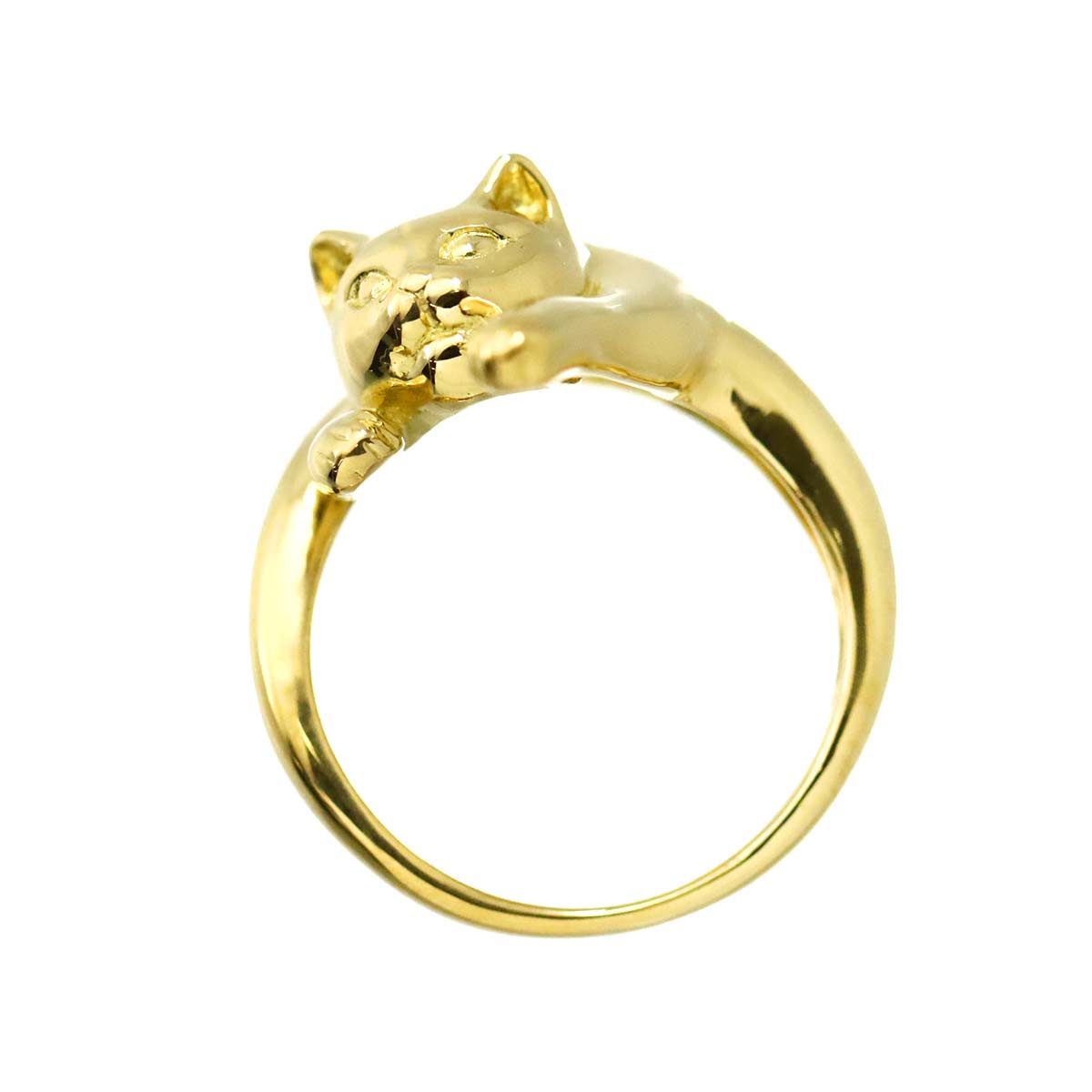 Ring 18K K18 YG Yellow Gold 750 size5-5.25(US)