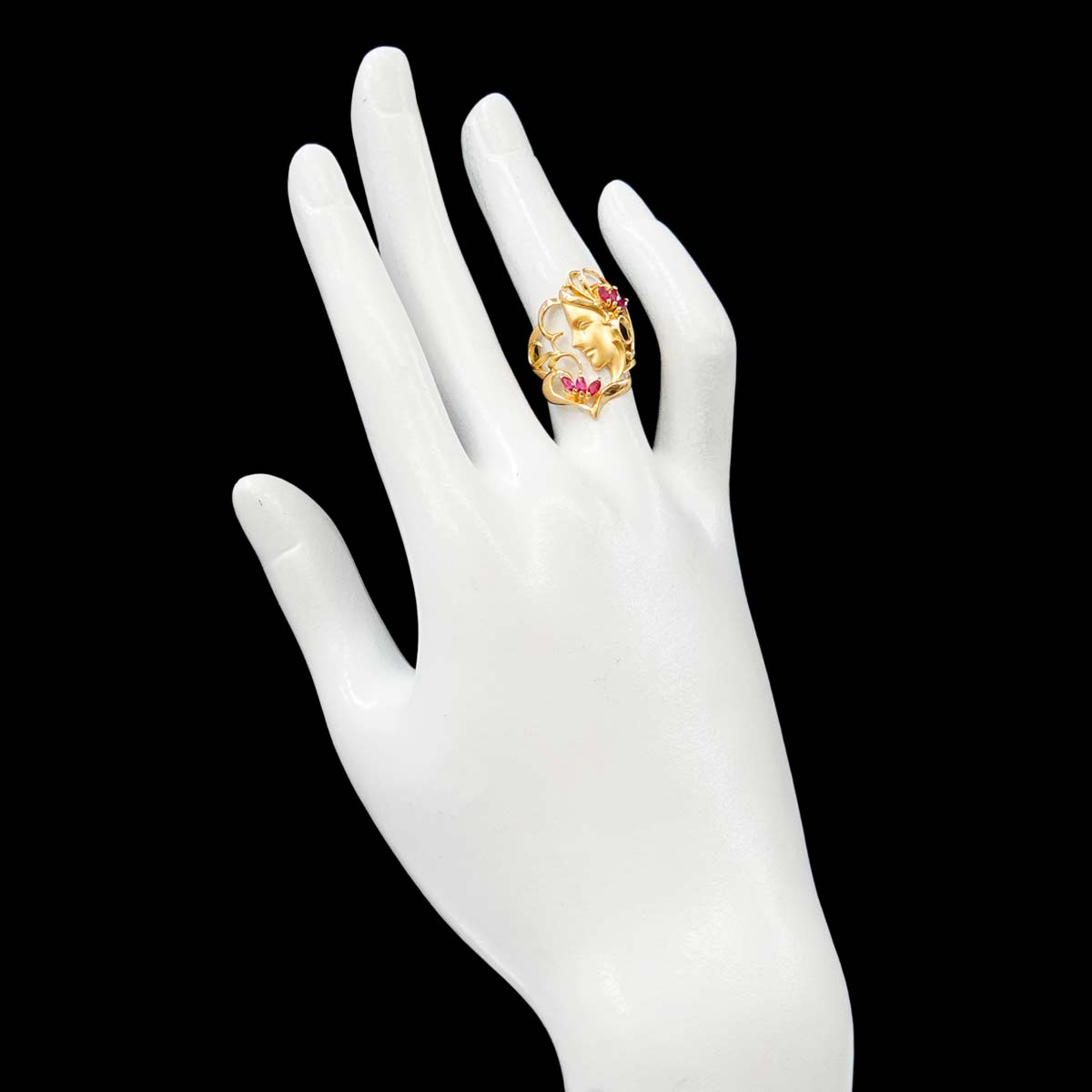 Ruby Ring 18K YG size4.75-5(US)