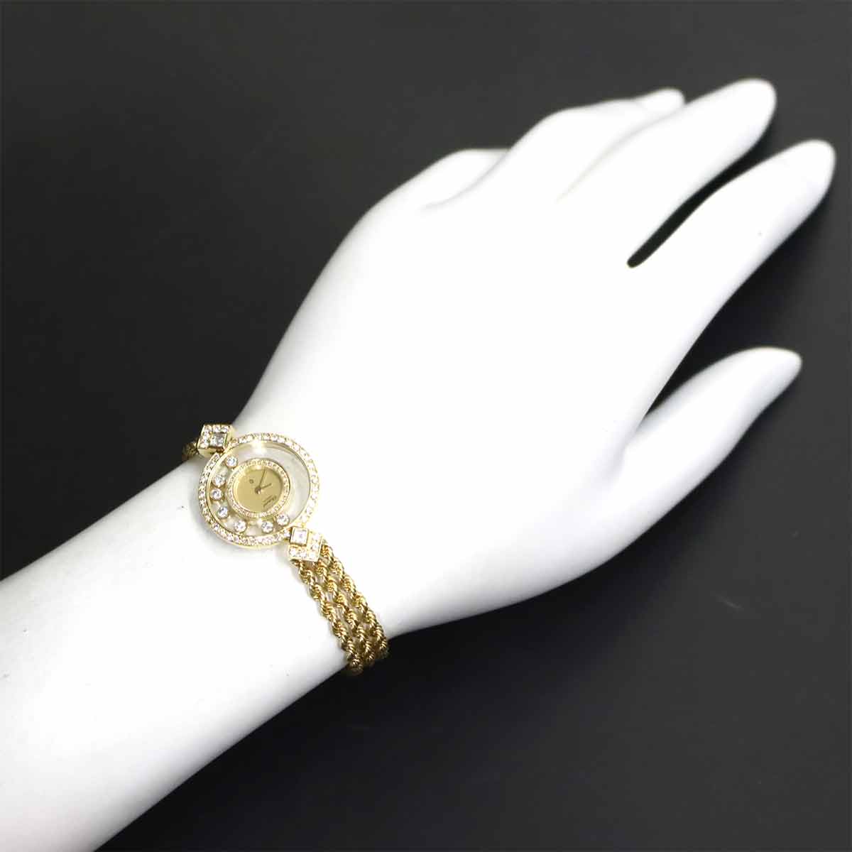 Chopard Happy Diamond Quartz 750 Yellow Gold Ladies Watch