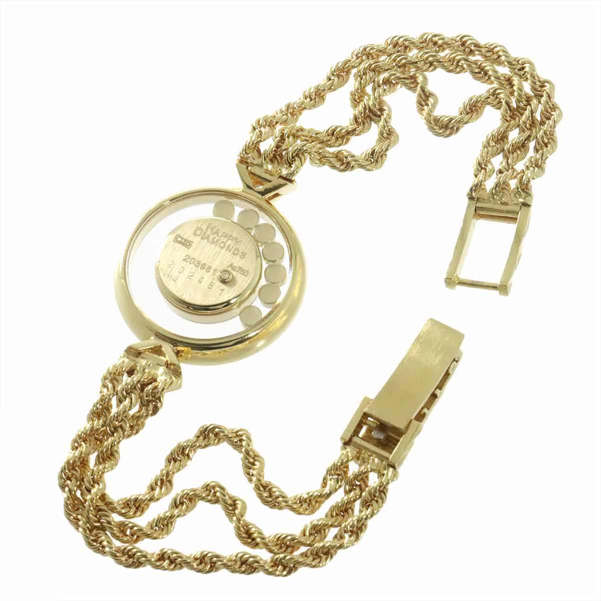 Chopard Happy Diamond Quartz 750 Yellow Gold Ladies Watch