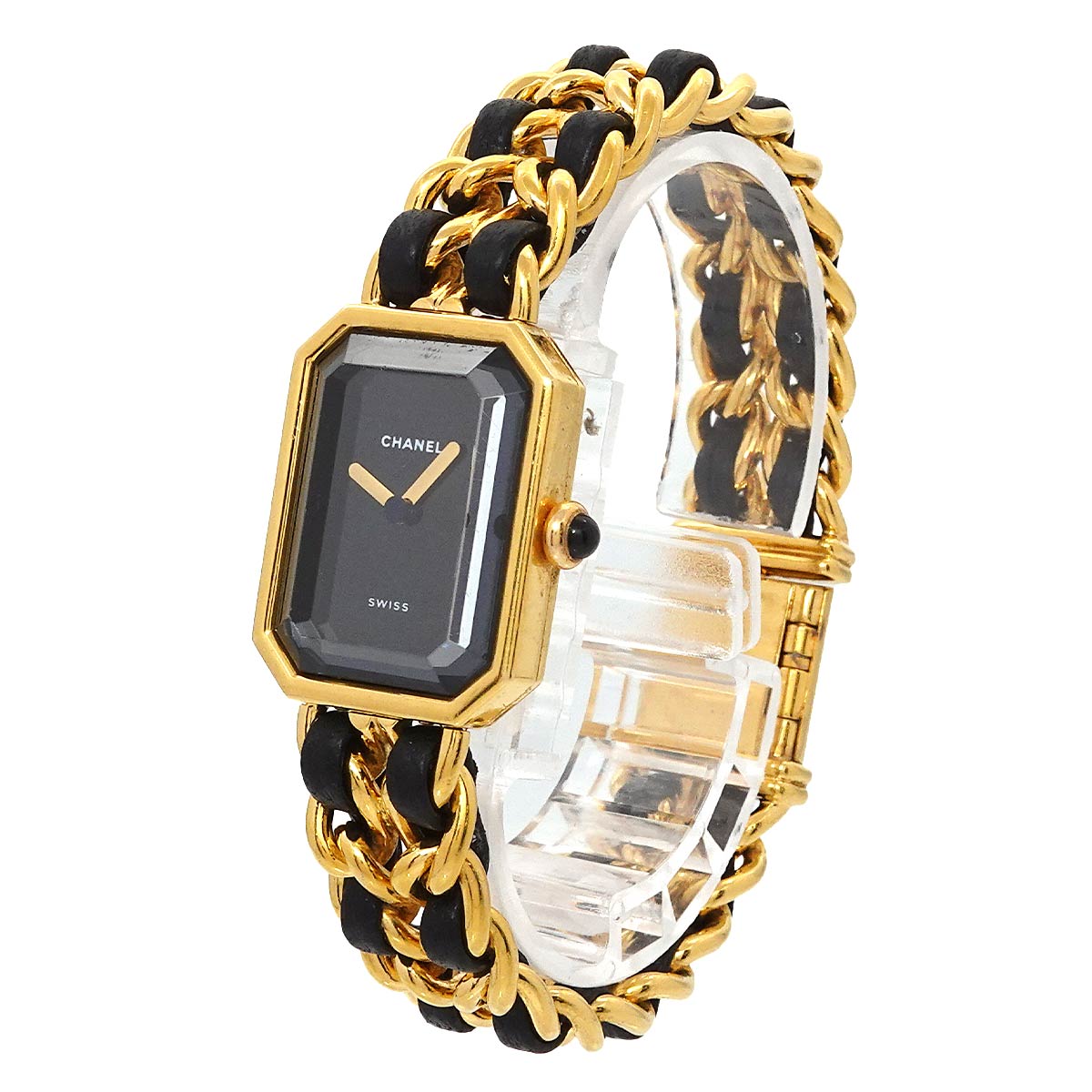 Premiere Size L H0001 Vintage Quartz Black Dial Ladies Watch