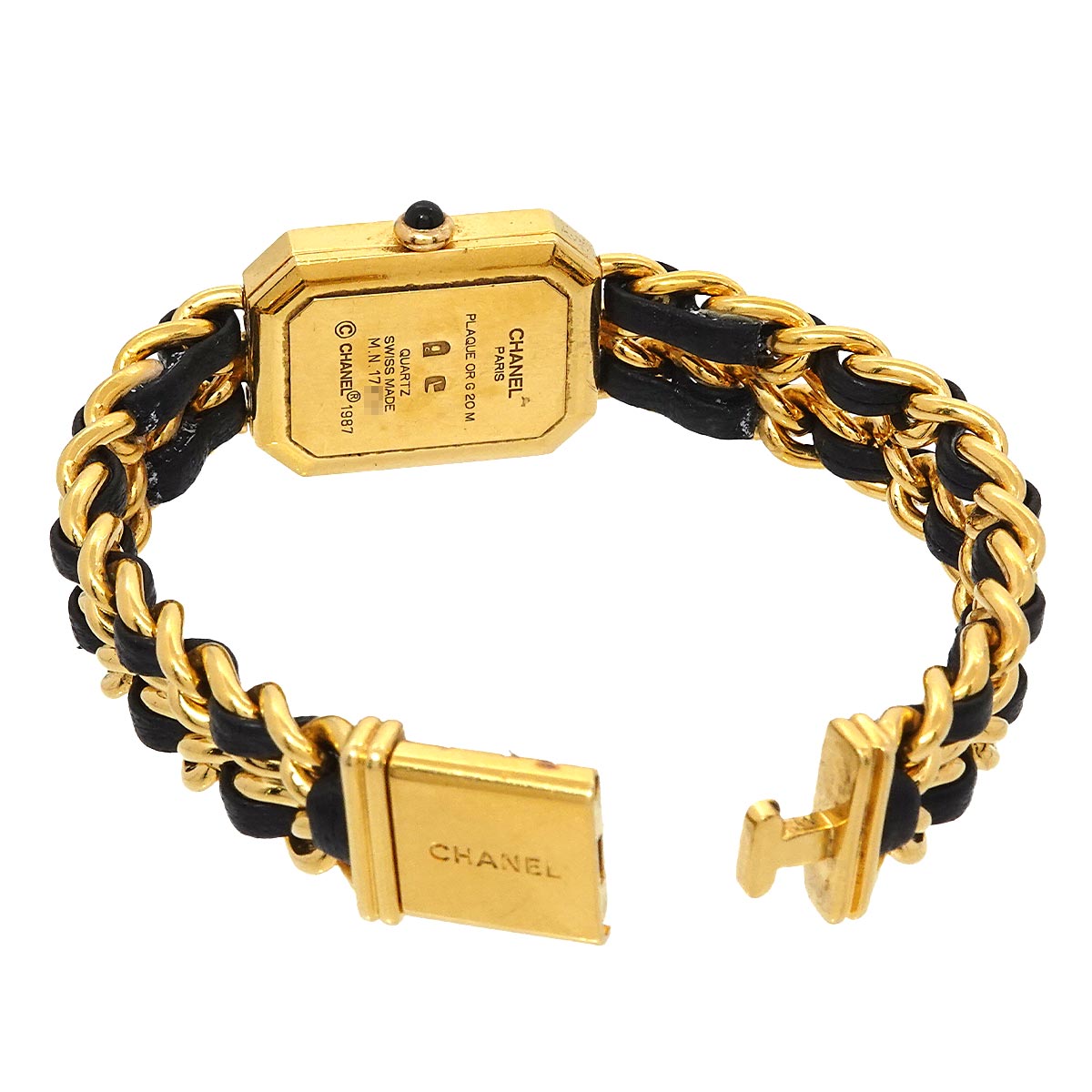 Premiere Size L H0001 Vintage Quartz Black Dial Ladies Watch