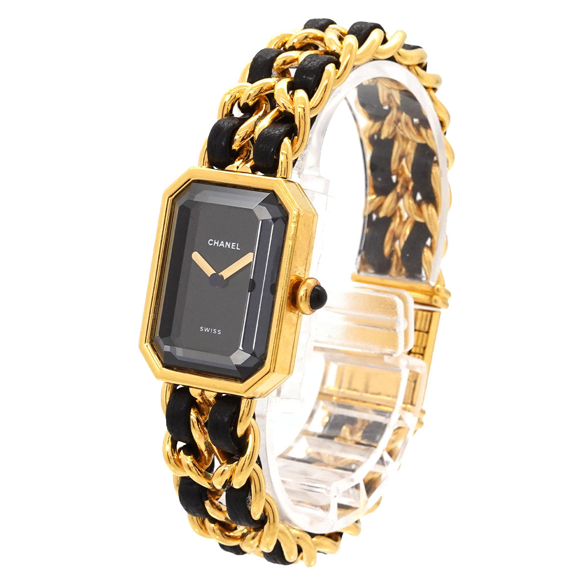 Premiere Size L H0001 Vintage Quartz Black Dial Ladies Watch