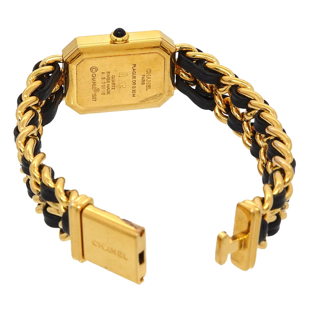 Premiere Size L H0001 Vintage Quartz Black Dial Ladies Watch