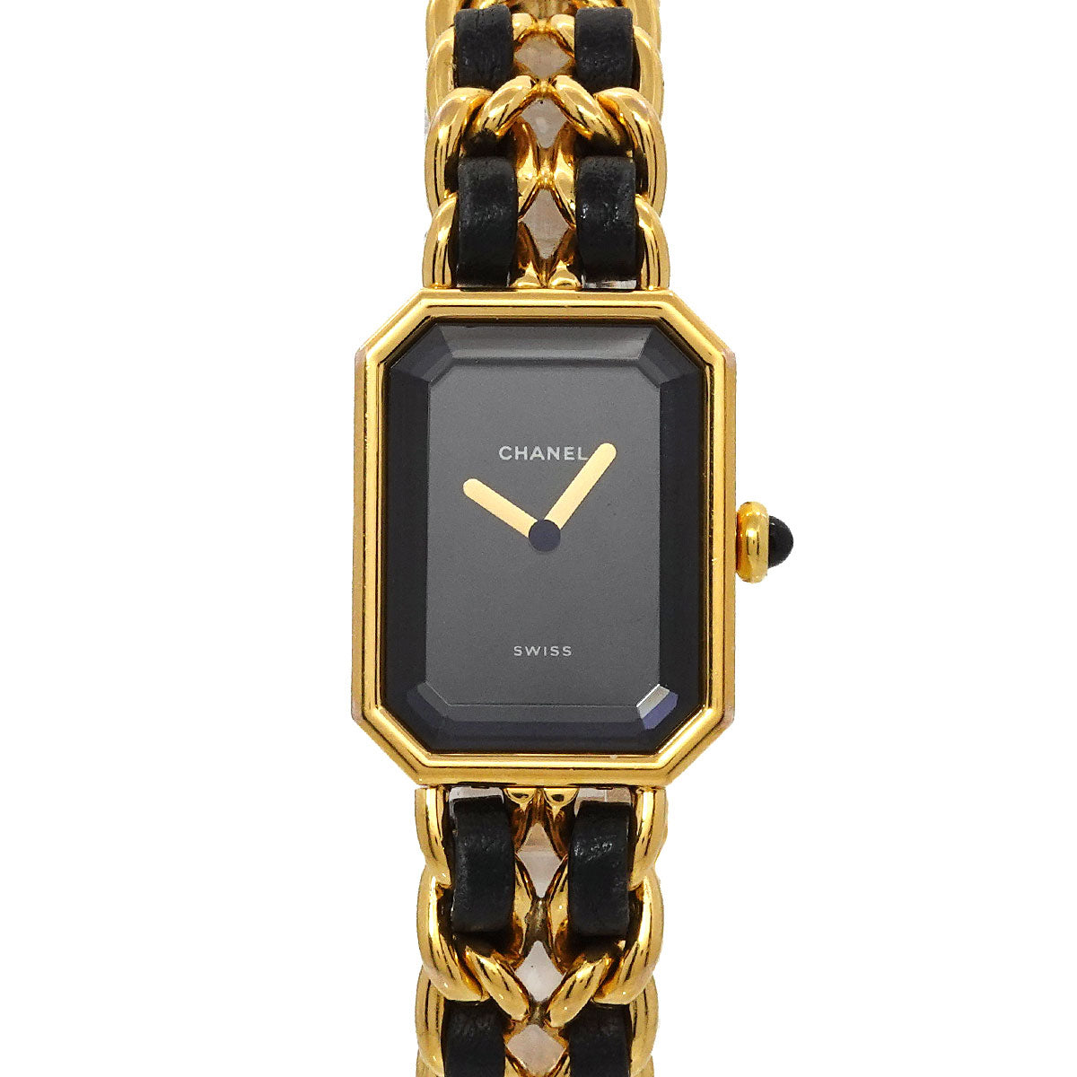 Premiere Size L H0001 Vintage Quartz Black Dial Ladies Watch