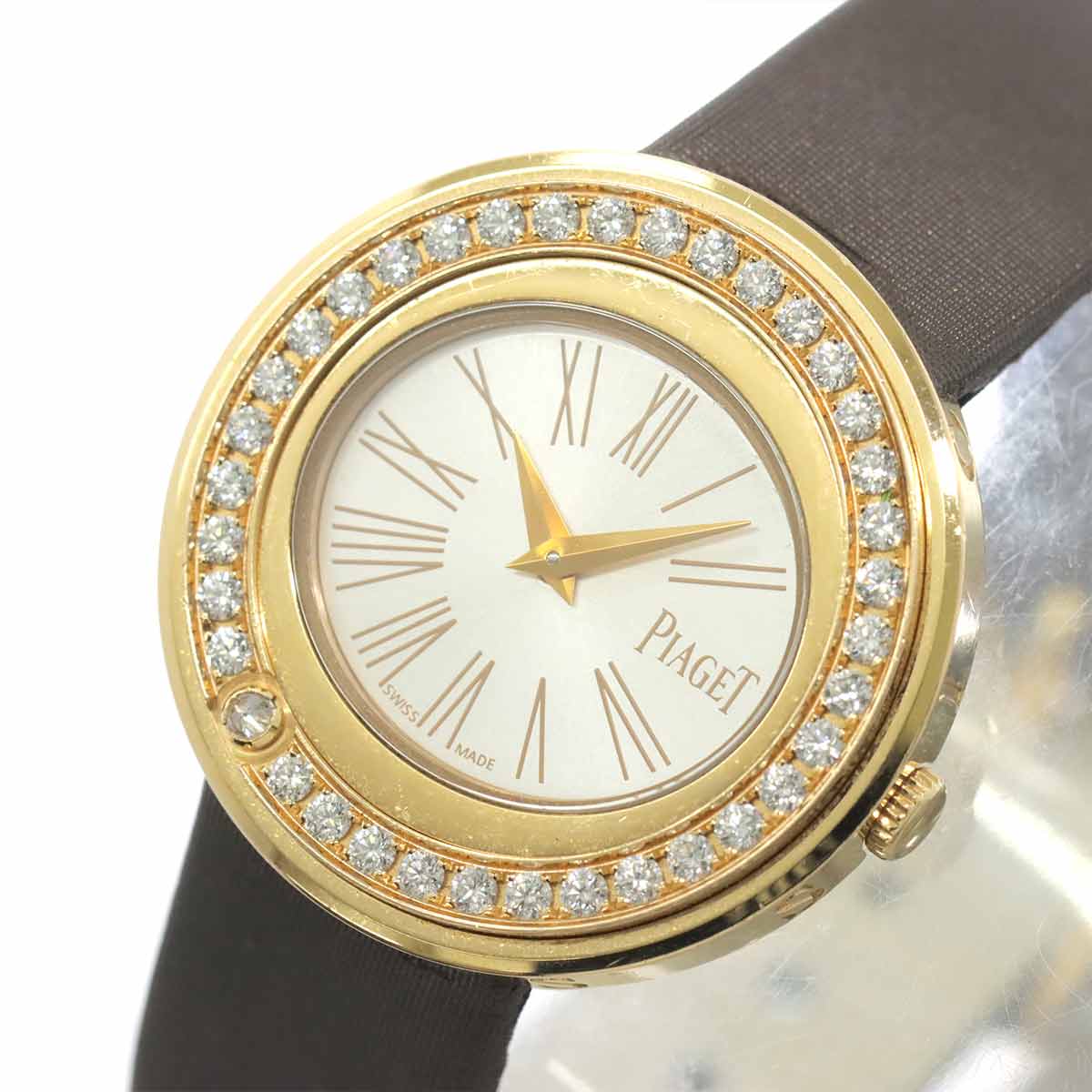 Possession P11267 Diamond K18PG Quartz Silver Dial Ladies