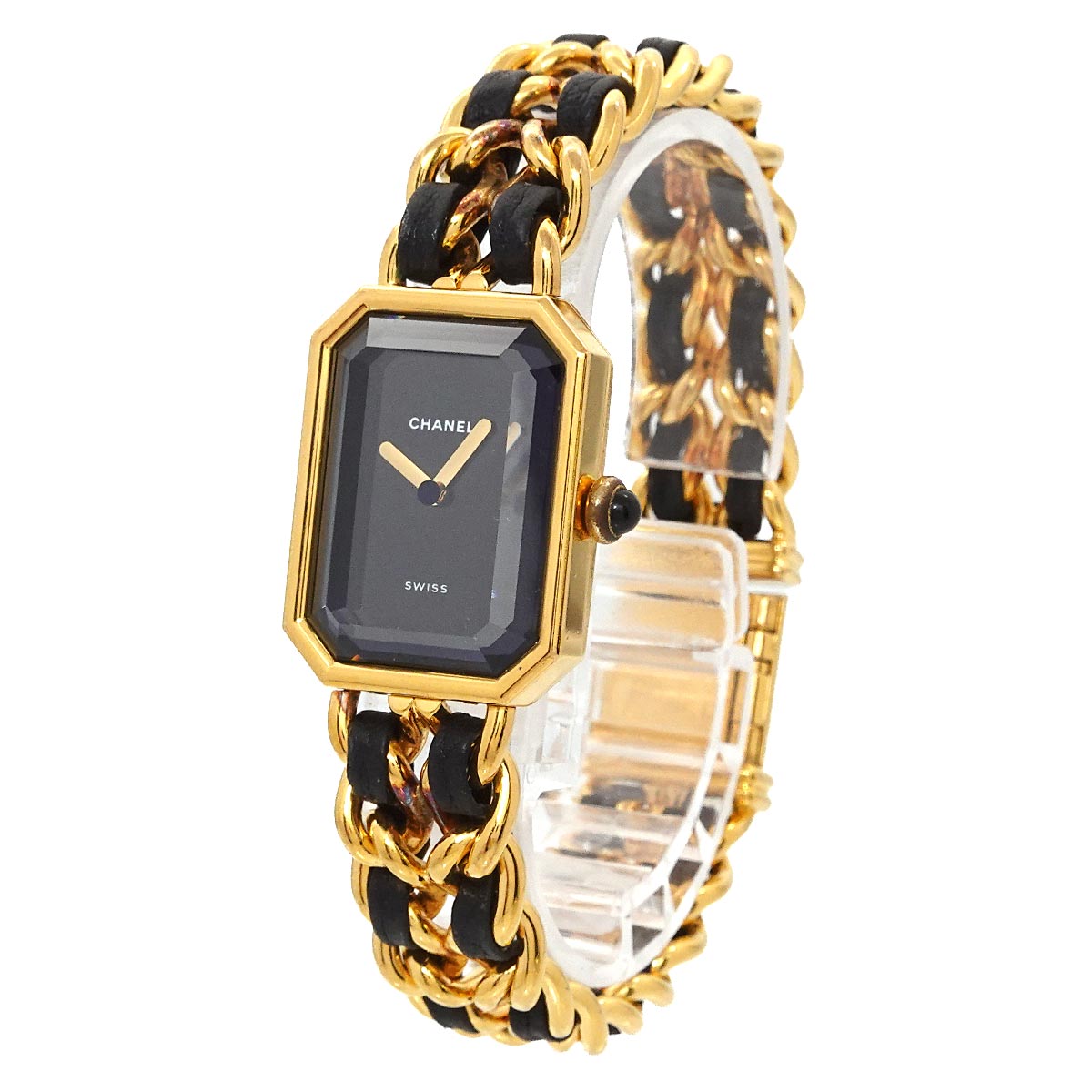 Premiere Size L H0001 Vintage Quartz Black Dial Ladies Watch