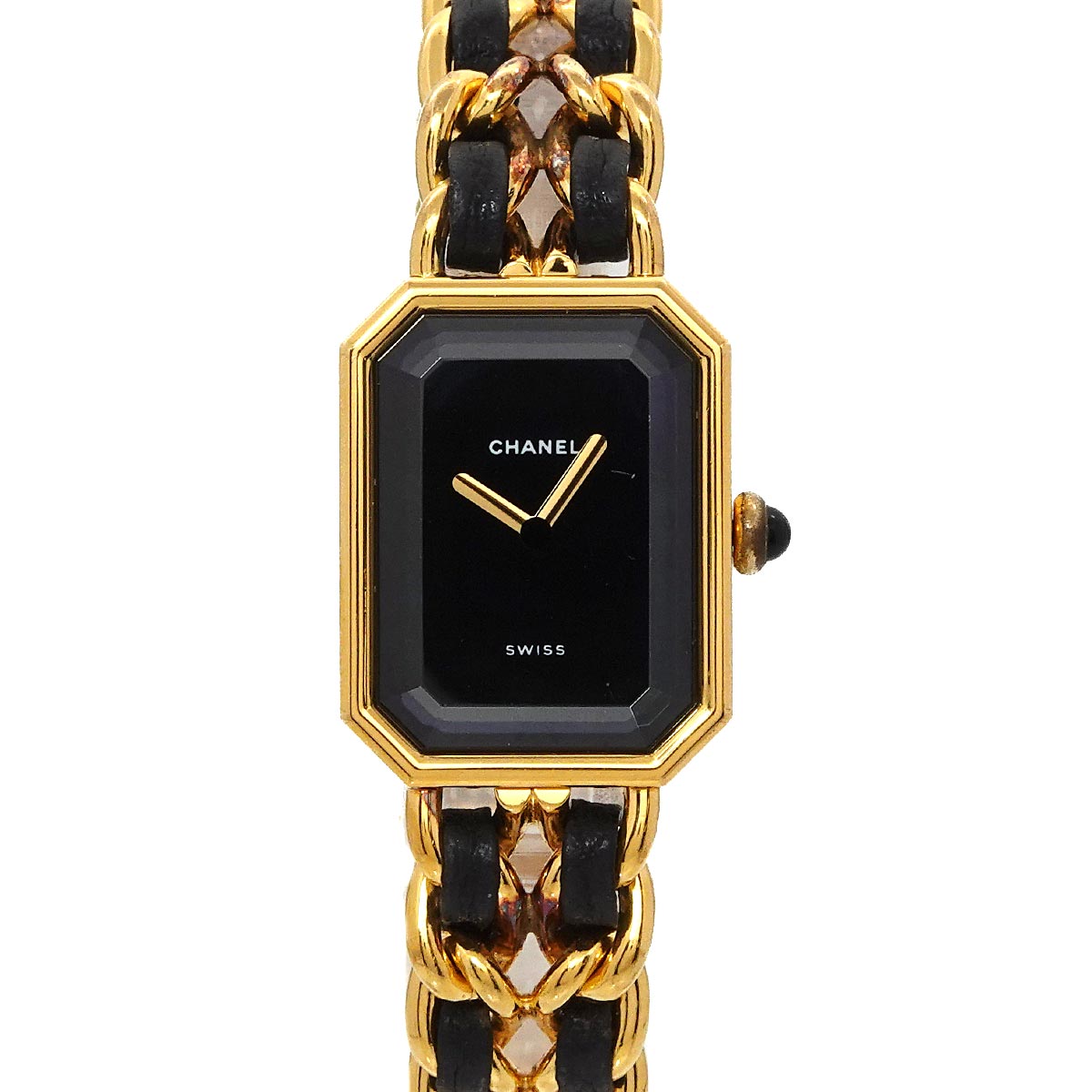 Premiere Size L H0001 Vintage Quartz Black Dial Ladies Watch