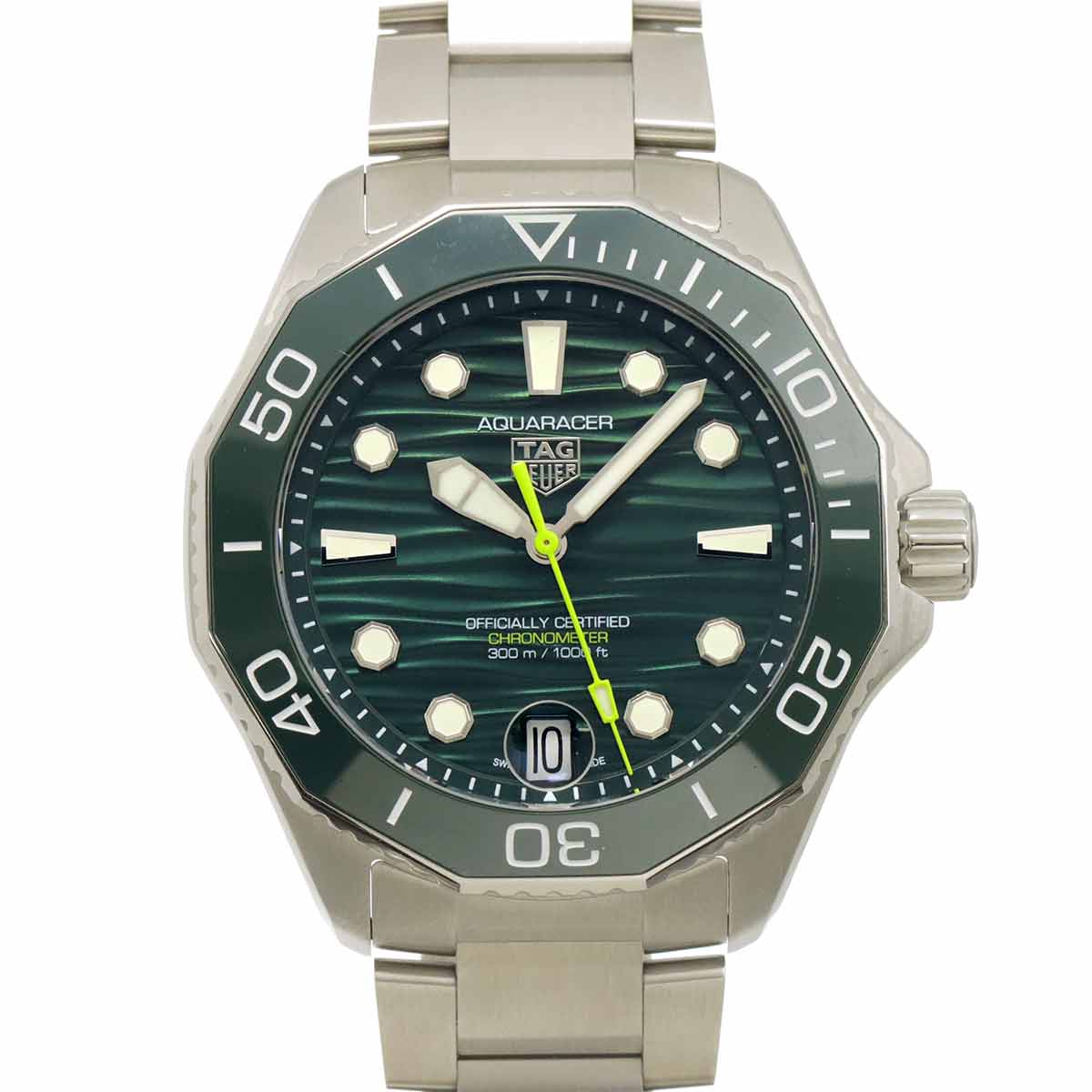 Aquaracer WBP5116 Automatic Date Green Dial Mens Watch