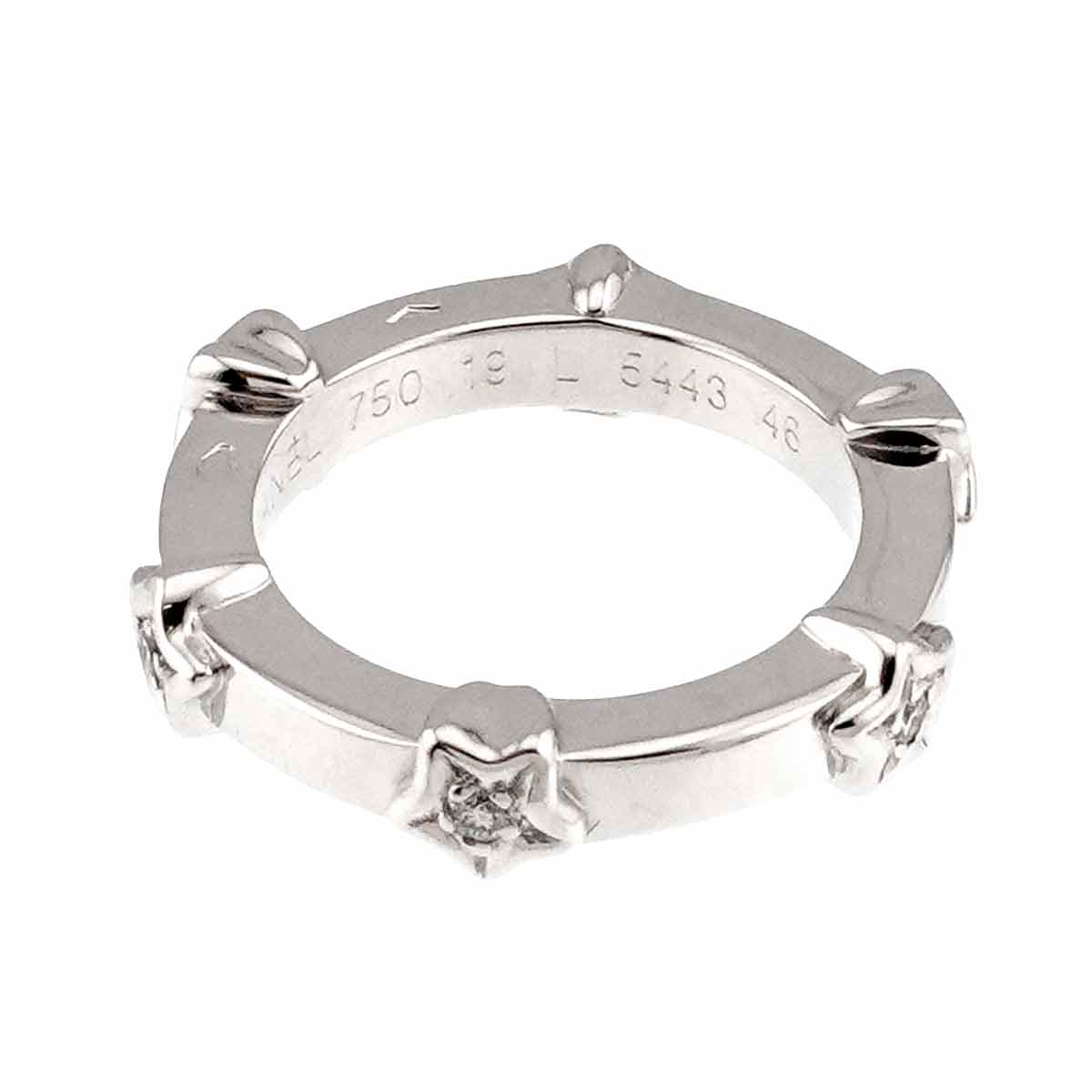 Comet Diamond Ring 18K White Gold 750 size46 3.75(US)