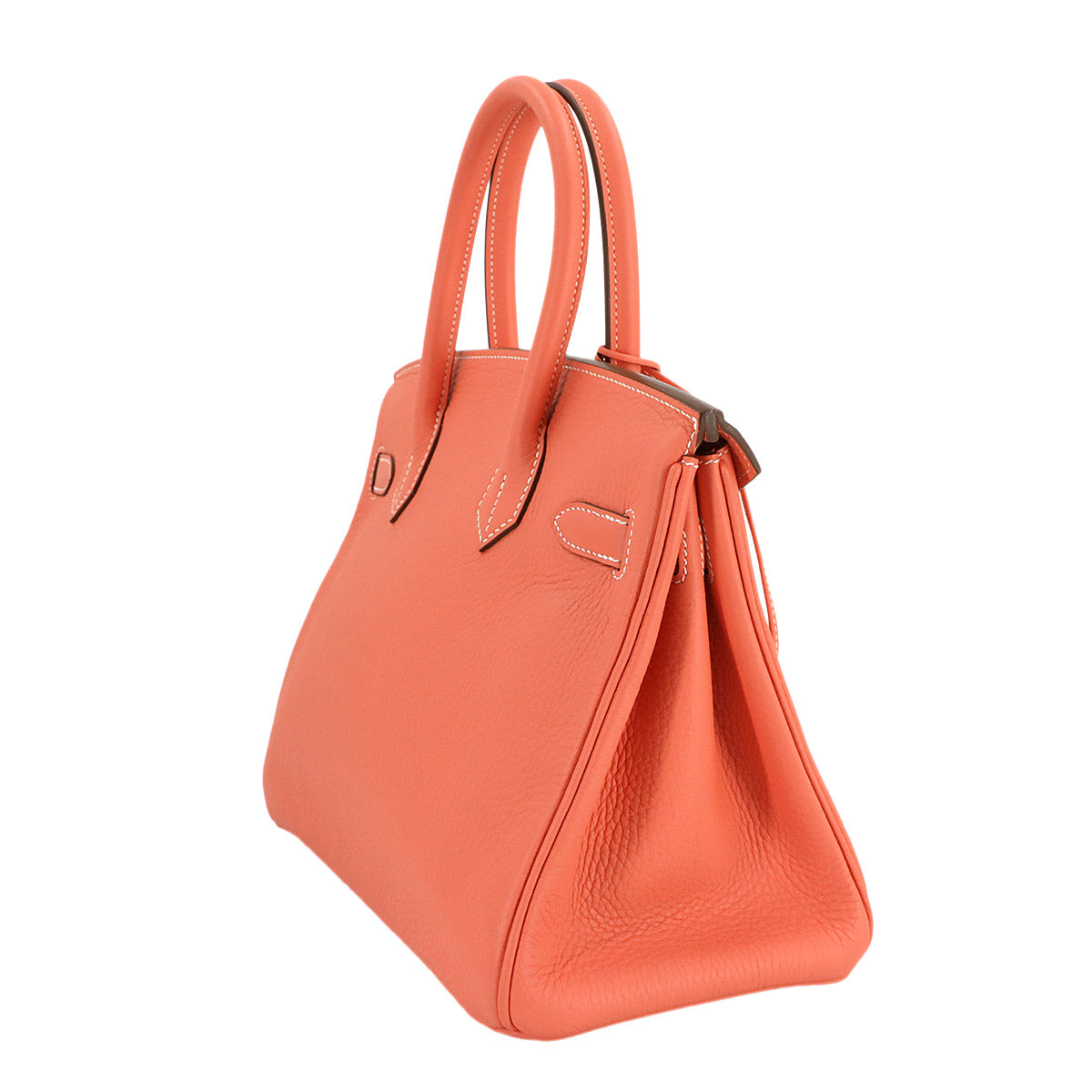 Birkin 30 Taurillon Clemence Crevette Hand Bag Purse Pink