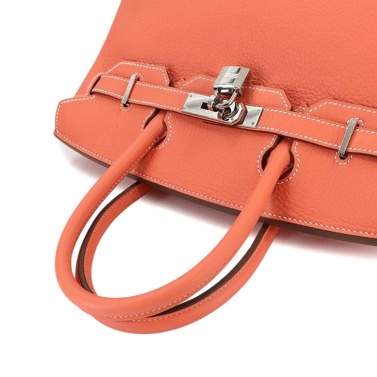 Birkin 30 Taurillon Clemence Crevette Hand Bag Purse Pink
