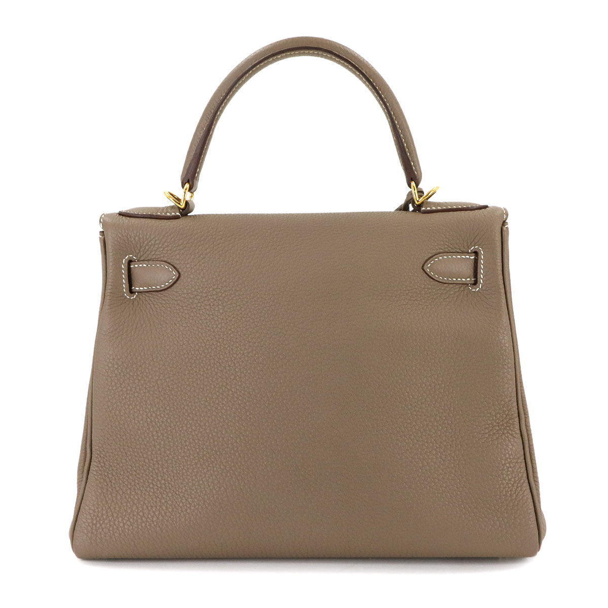 Kelly 28 2way Hand Shoulder Bag Veau Togo Etoupe Purse