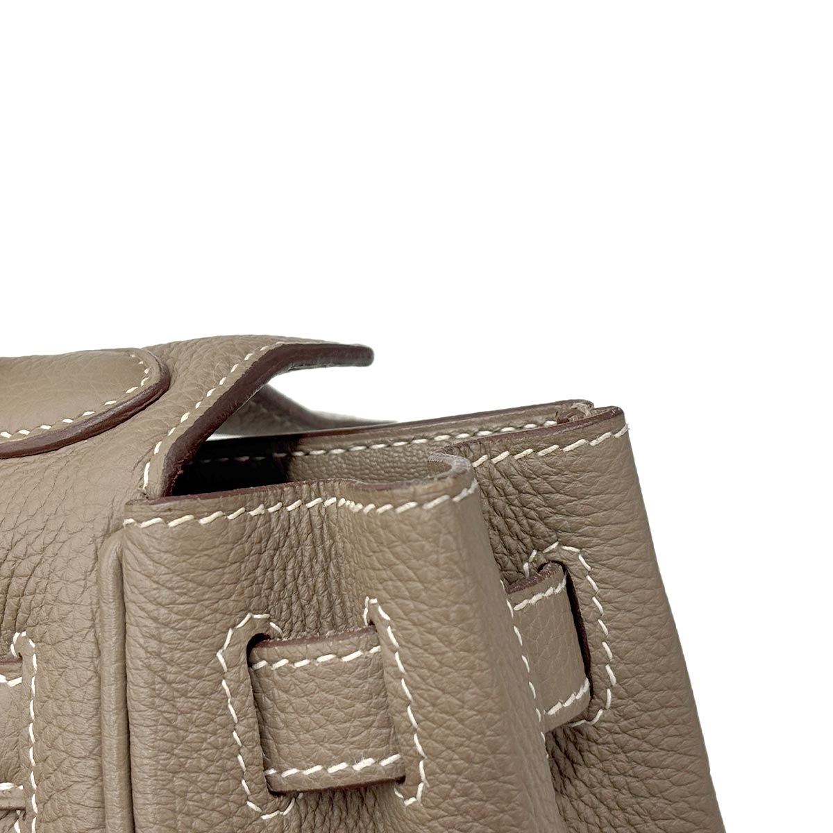 Kelly 28 2way Hand Shoulder Bag Veau Togo Etoupe Purse