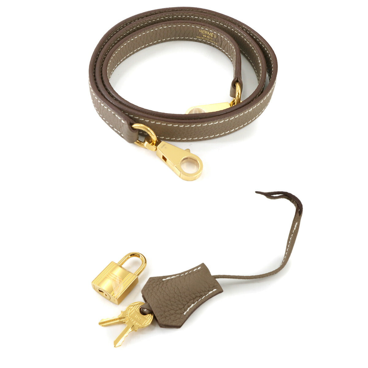 Kelly 28 2way Hand Shoulder Bag Veau Togo Etoupe Purse