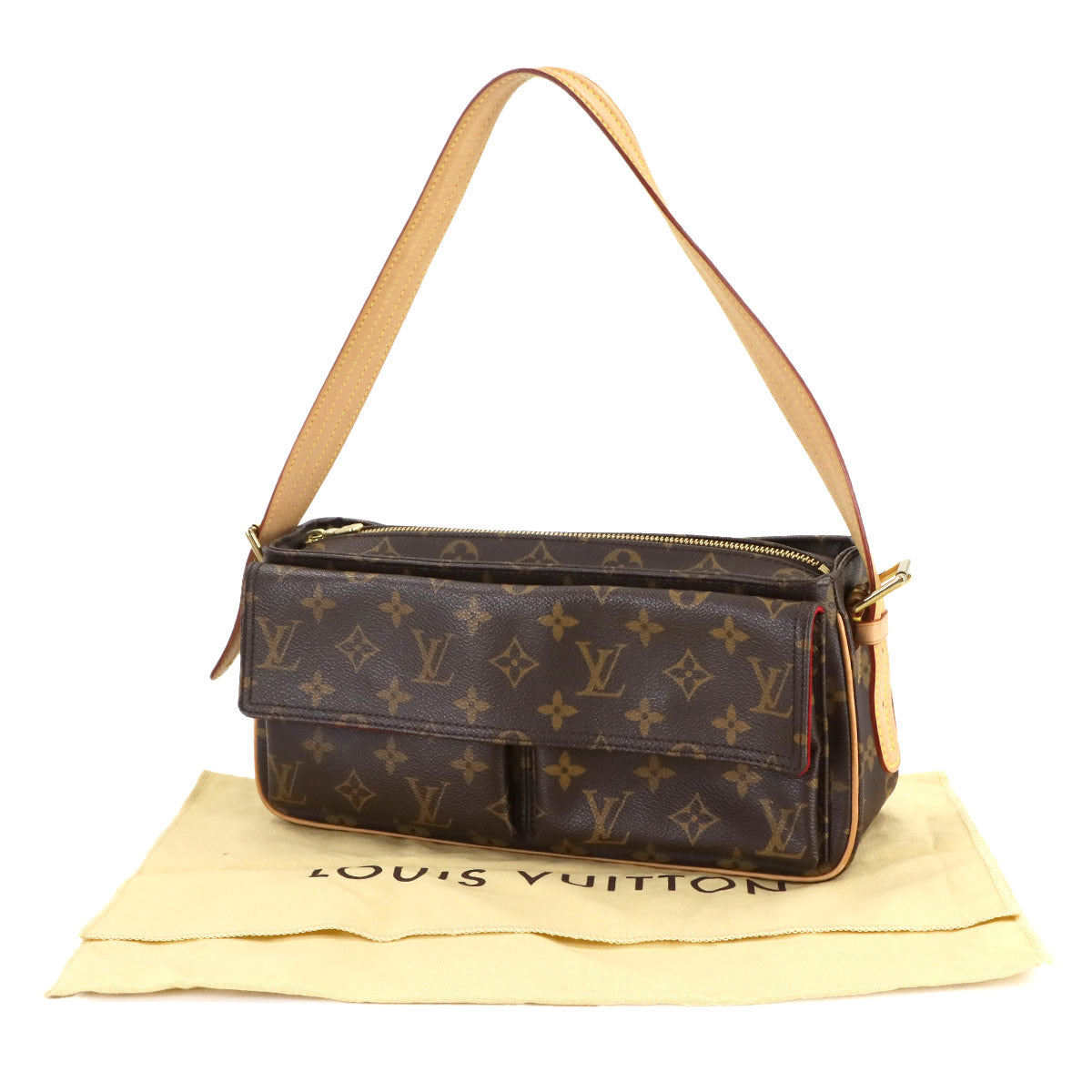 Monogram Viva Cite MM Shoulder Bag Brown M51164 Purse