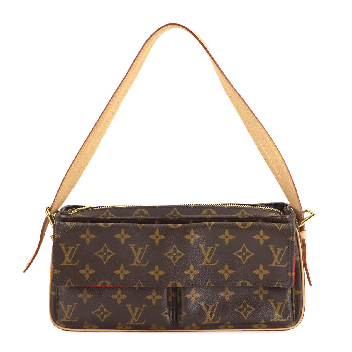 Monogram Viva Cite MM Shoulder Bag Brown M51164 Purse