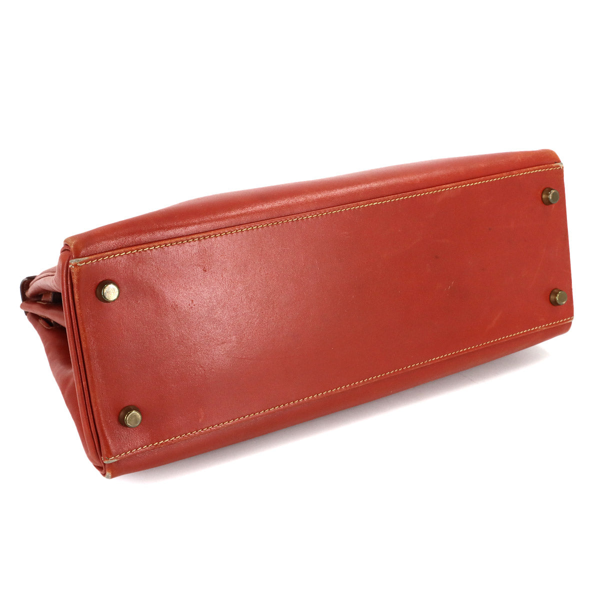 Kelly 32 Box Calf Brick Hand Shoulder Bag Purse