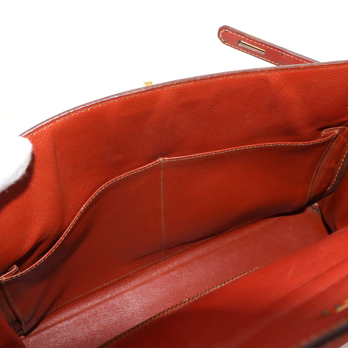 Kelly 32 Box Calf Brick Hand Shoulder Bag Purse