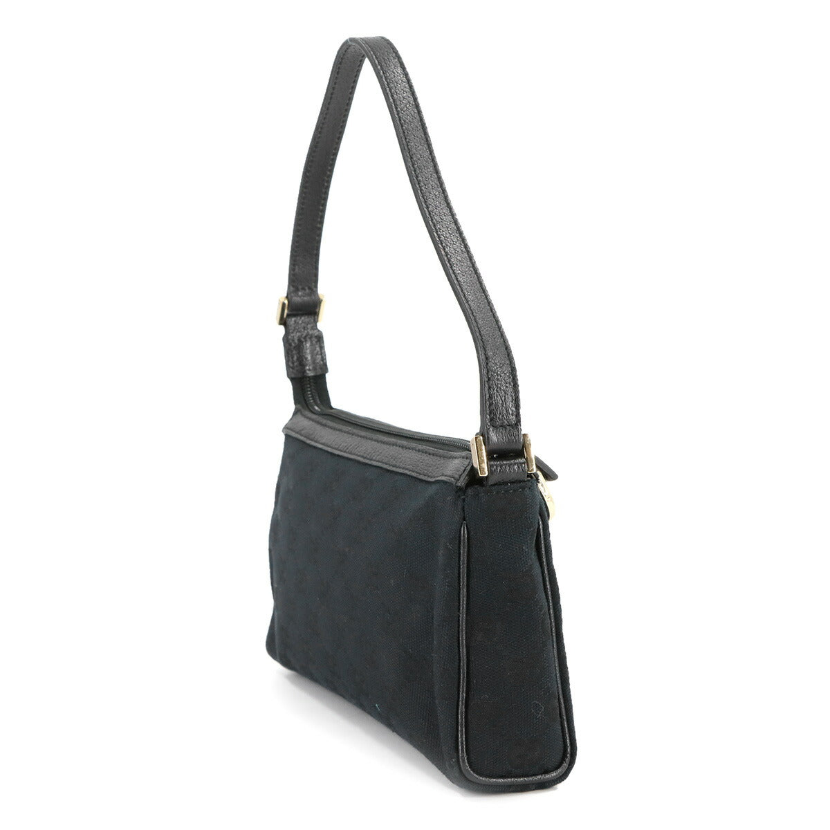 GG Canvas Hnad Bag Leather Black 145750 Purse